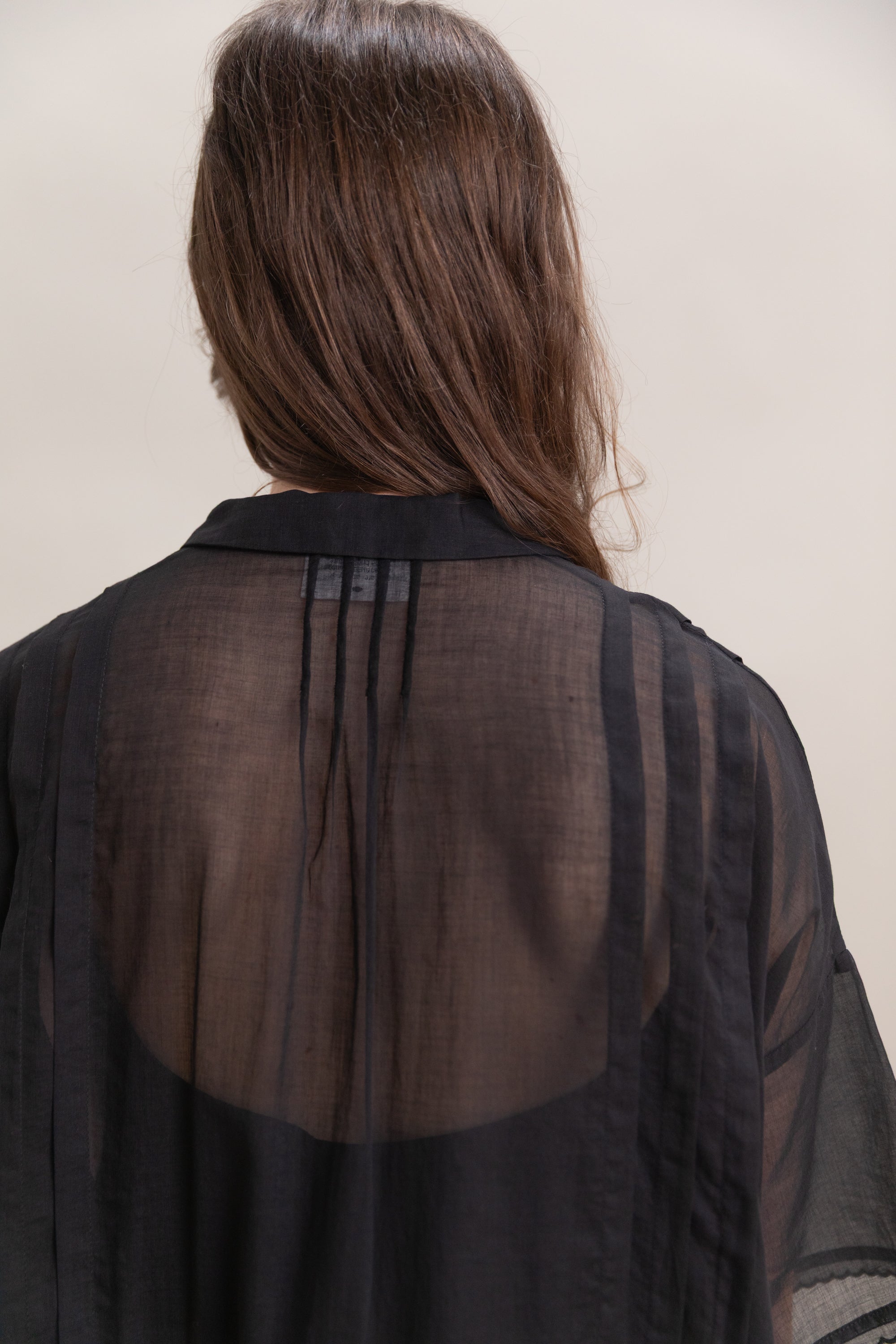 COTTON LAWN DRESS WITH EMBROIDERY IN BLACK