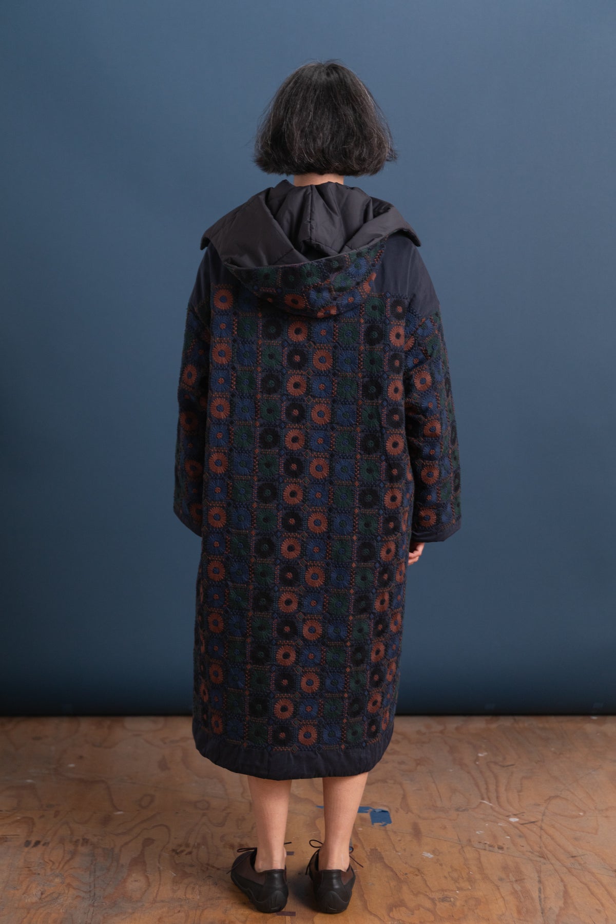 EMBROIDERY COAT IN GREEN