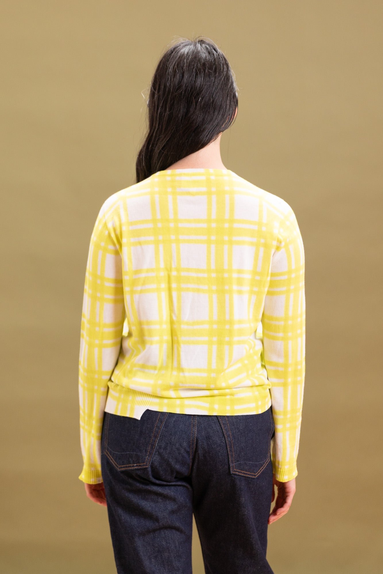 ITAZOME KNIT CARDIGAN IN YELLOW COTTON