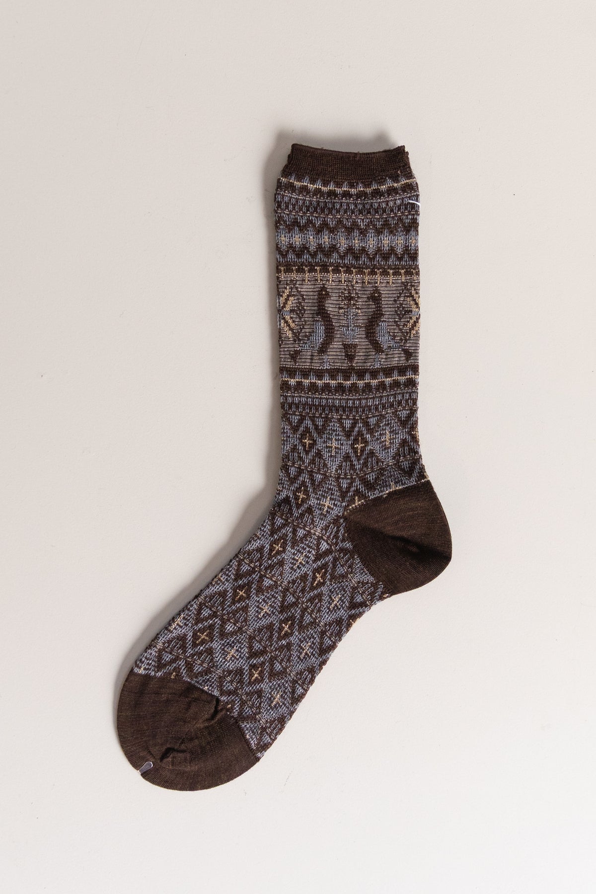 LOVEBIRD SOCKS IN BROWN