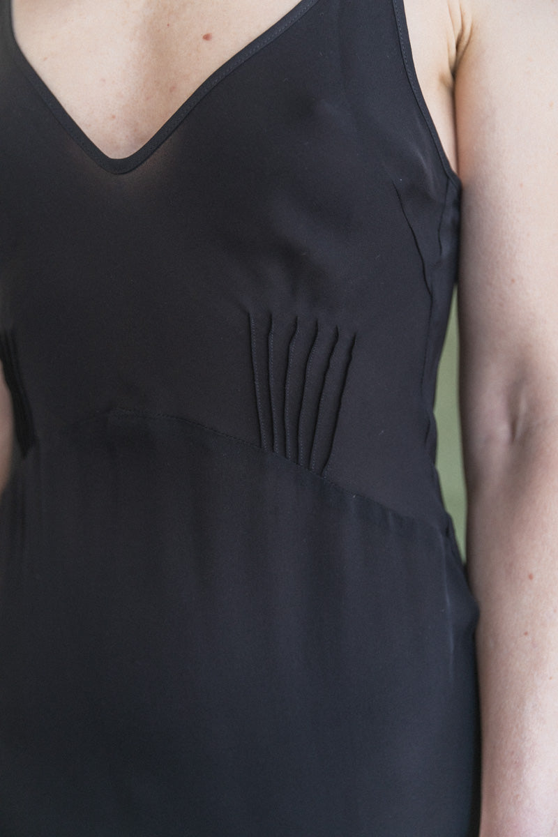 CADEL SLIP IN BLACK SILK