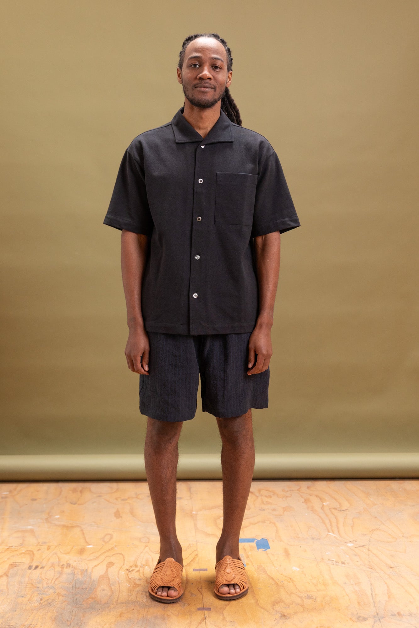 CORAL SHIRT IN BLACK RACHEL MESH