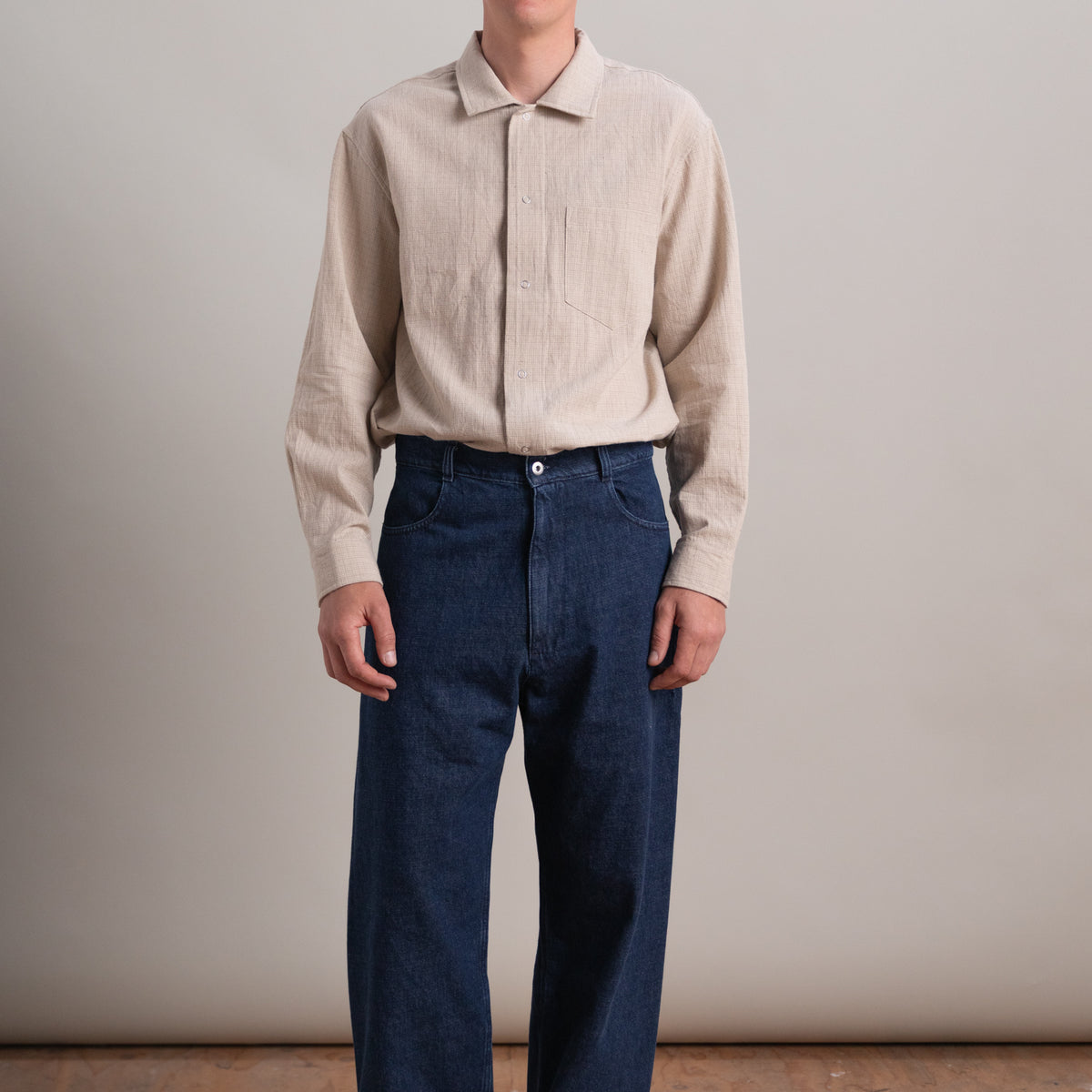 FOUR POCKET BIG PANTS IN DARK INDIGO DENIM