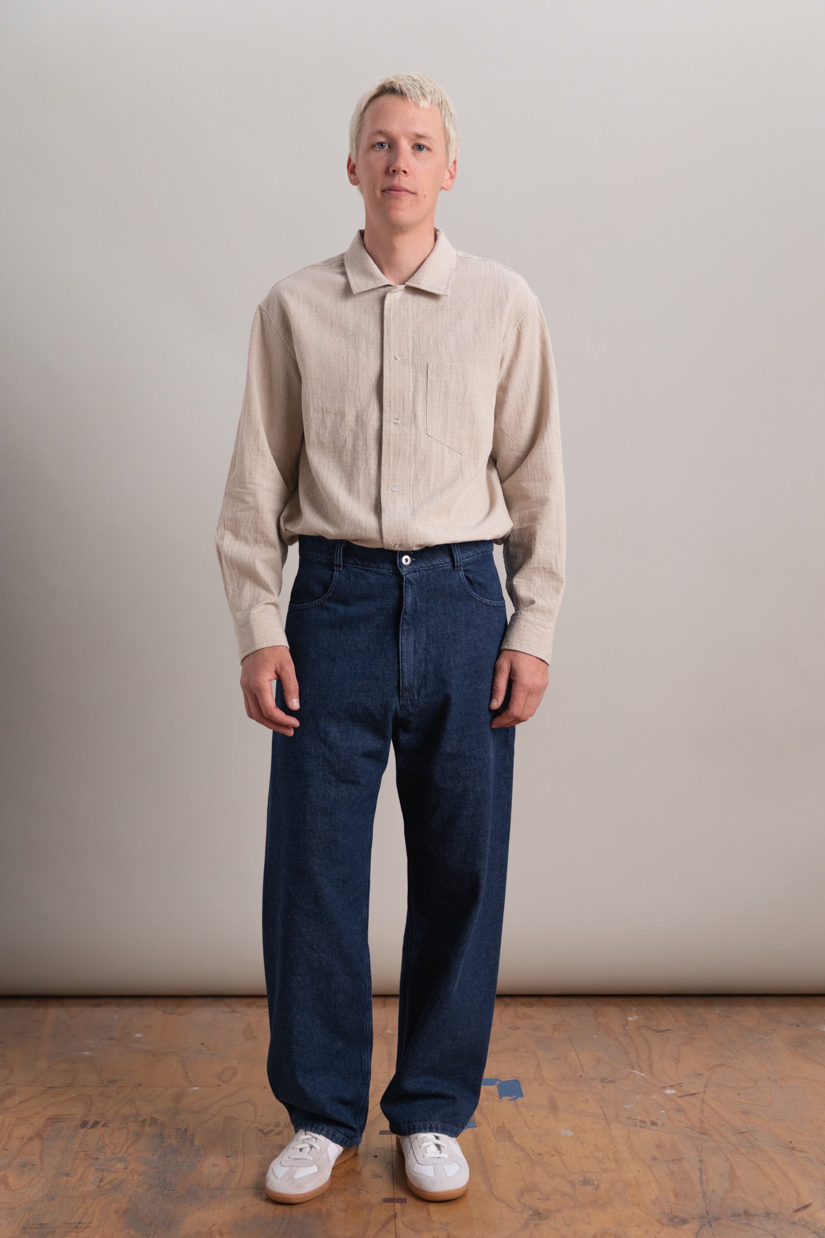 FOUR POCKET BIG PANTS IN DARK INDIGO DENIM