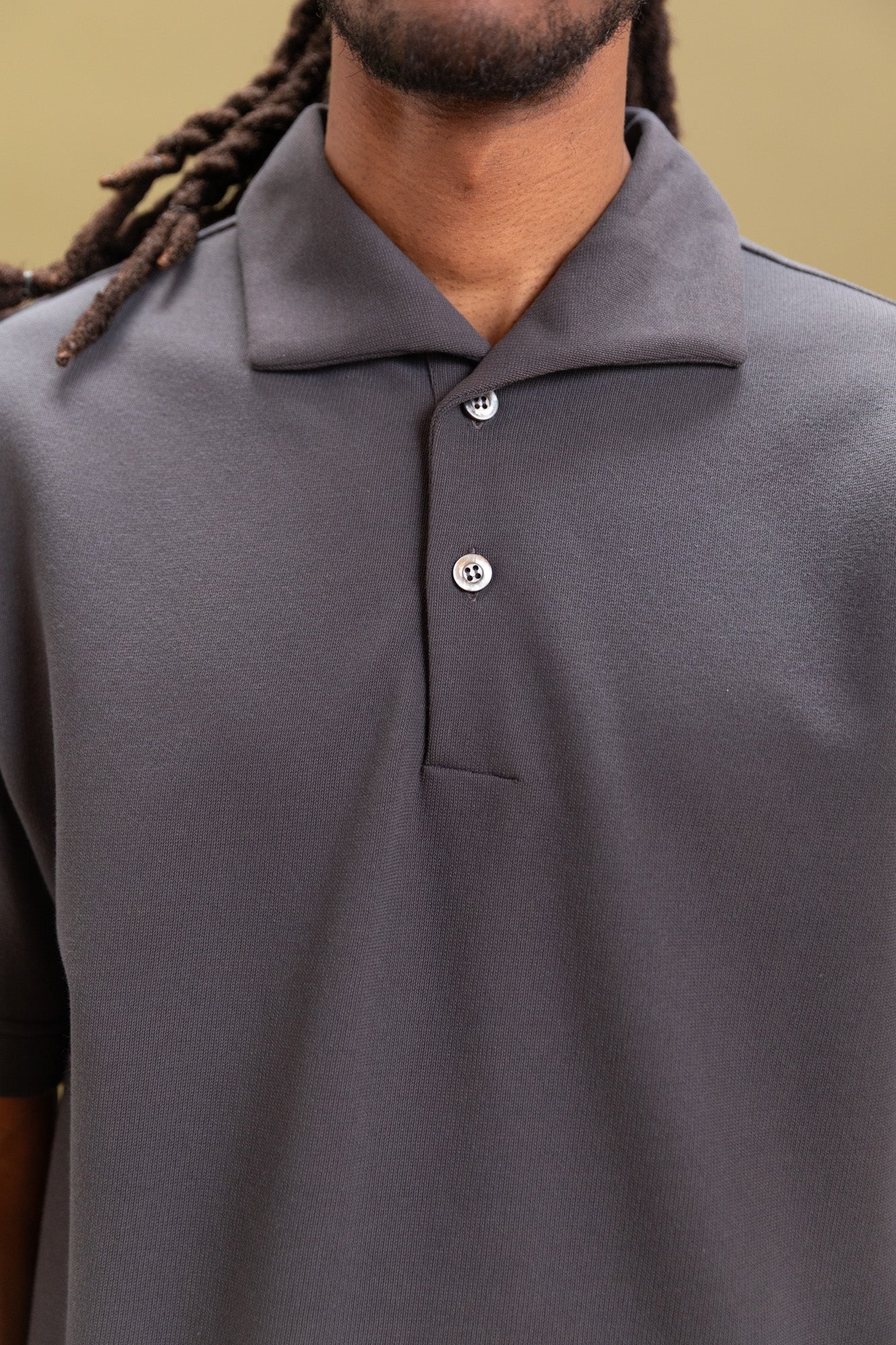 POLO SHIRT IN CHARCOAL RACHEL MESH