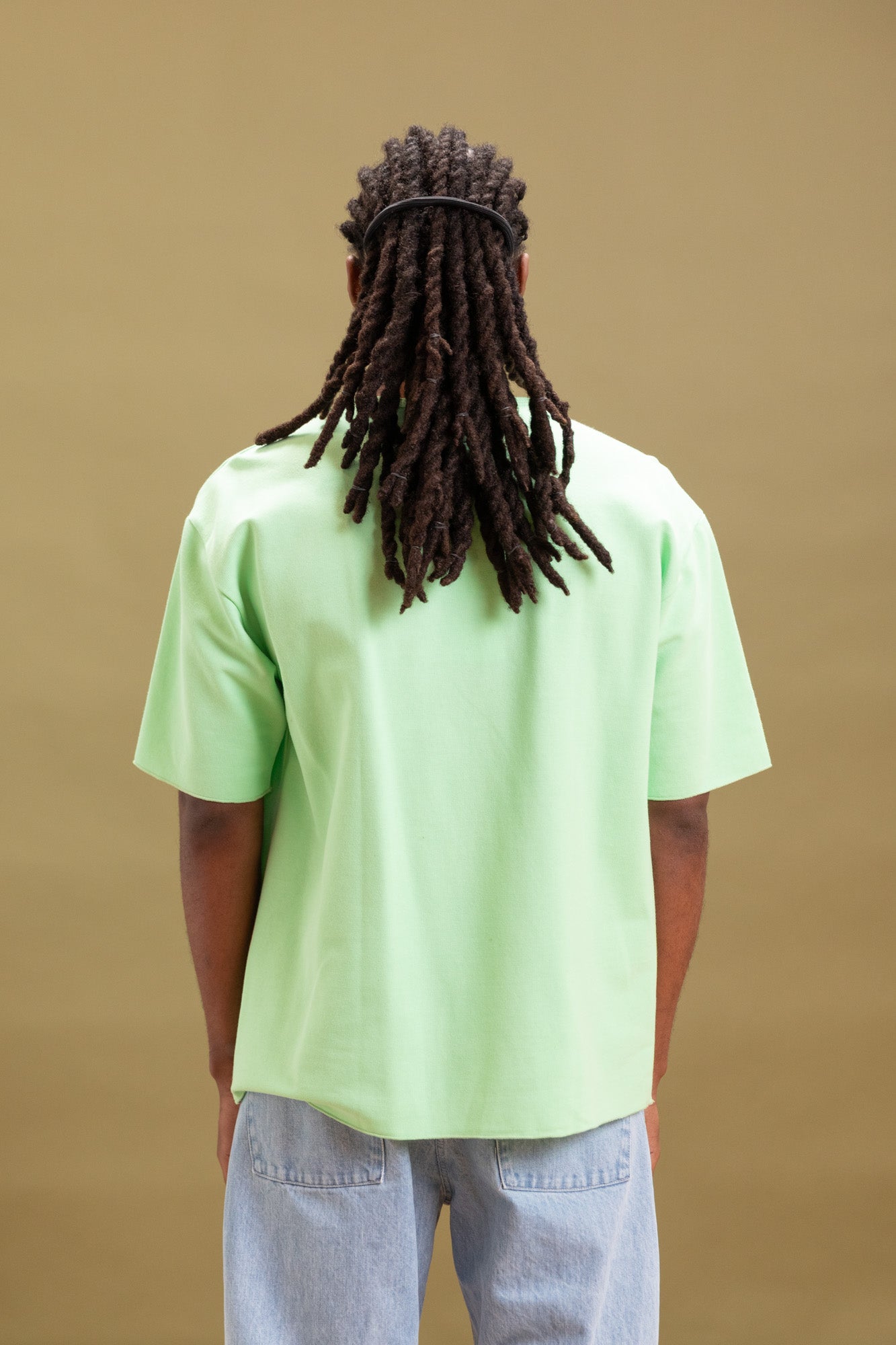 PONTUS TEE SHIRT IN LIME GREEN RACHEL MESH