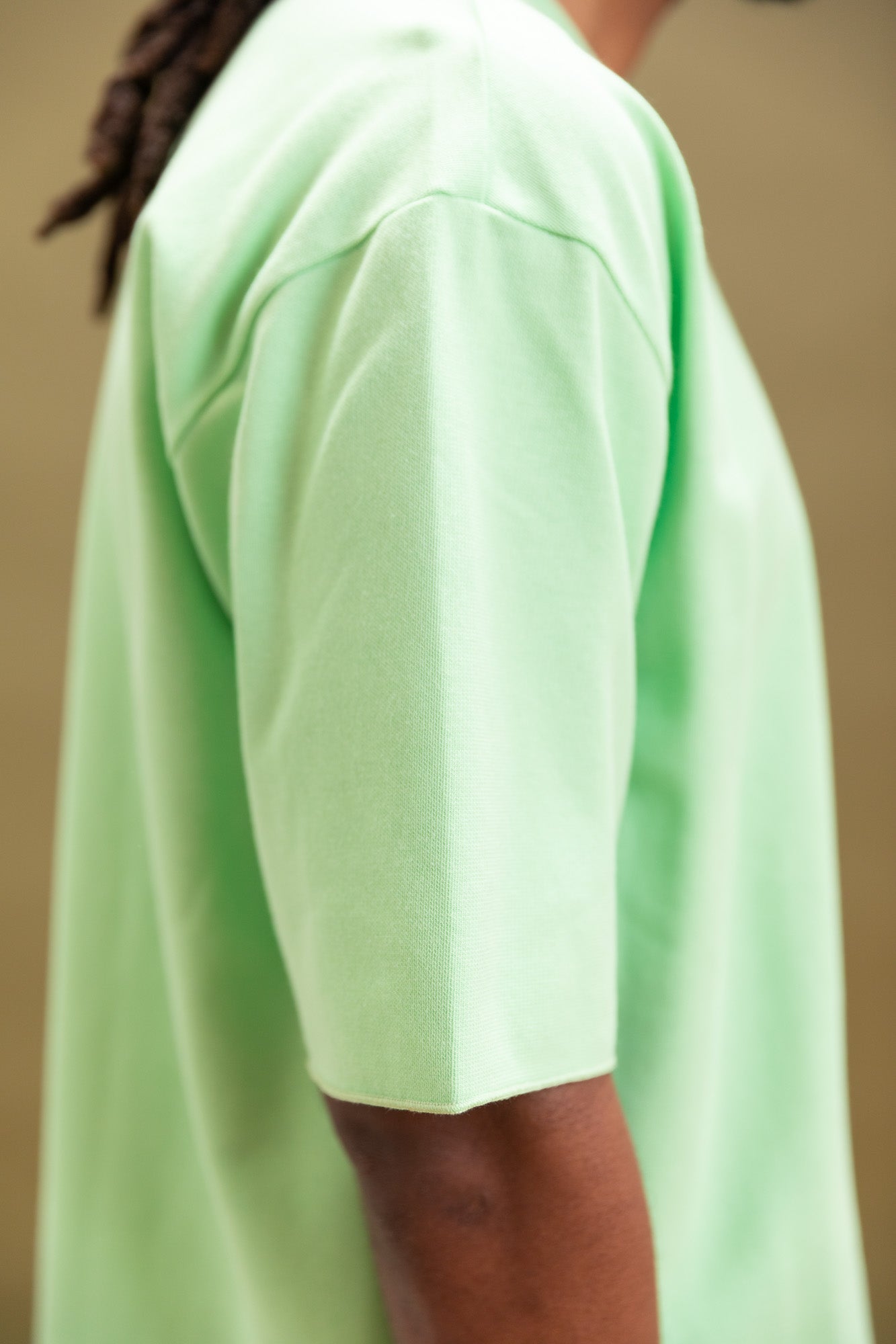 PONTUS TEE SHIRT IN LIME GREEN RACHEL MESH