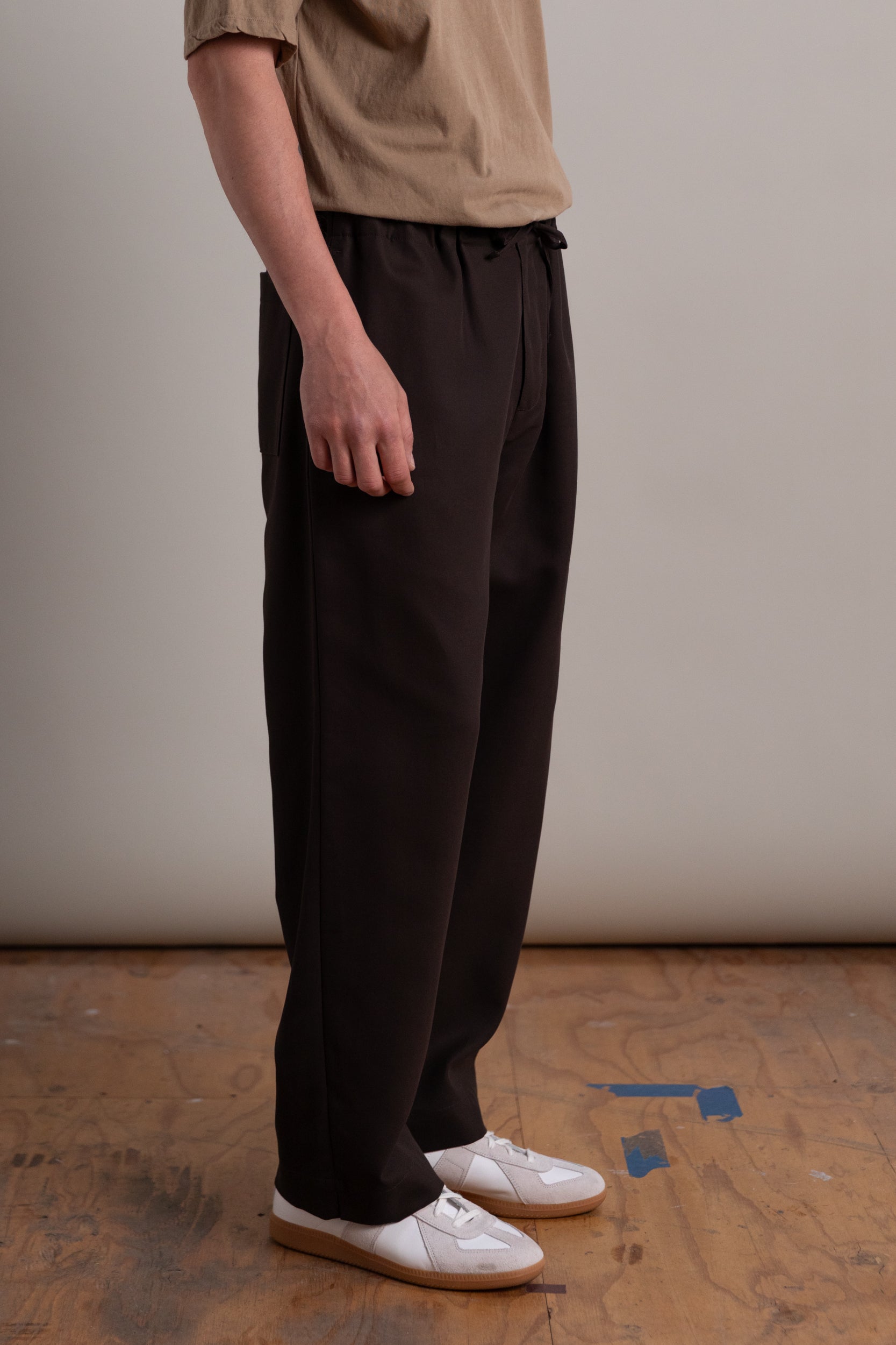 REPOS PANT IN BROWN DOUBLE CLOTH