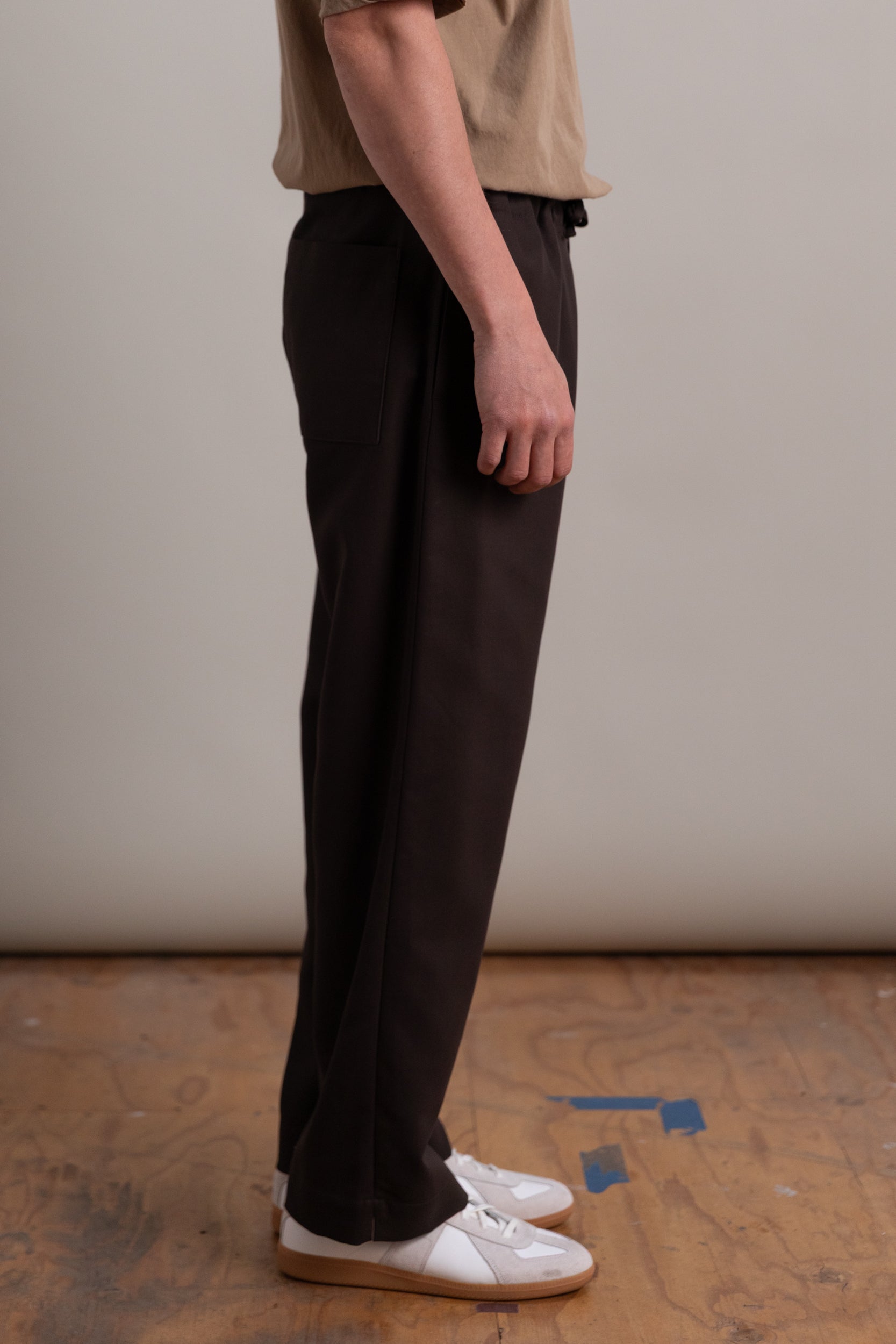 REPOS PANT IN BROWN DOUBLE CLOTH