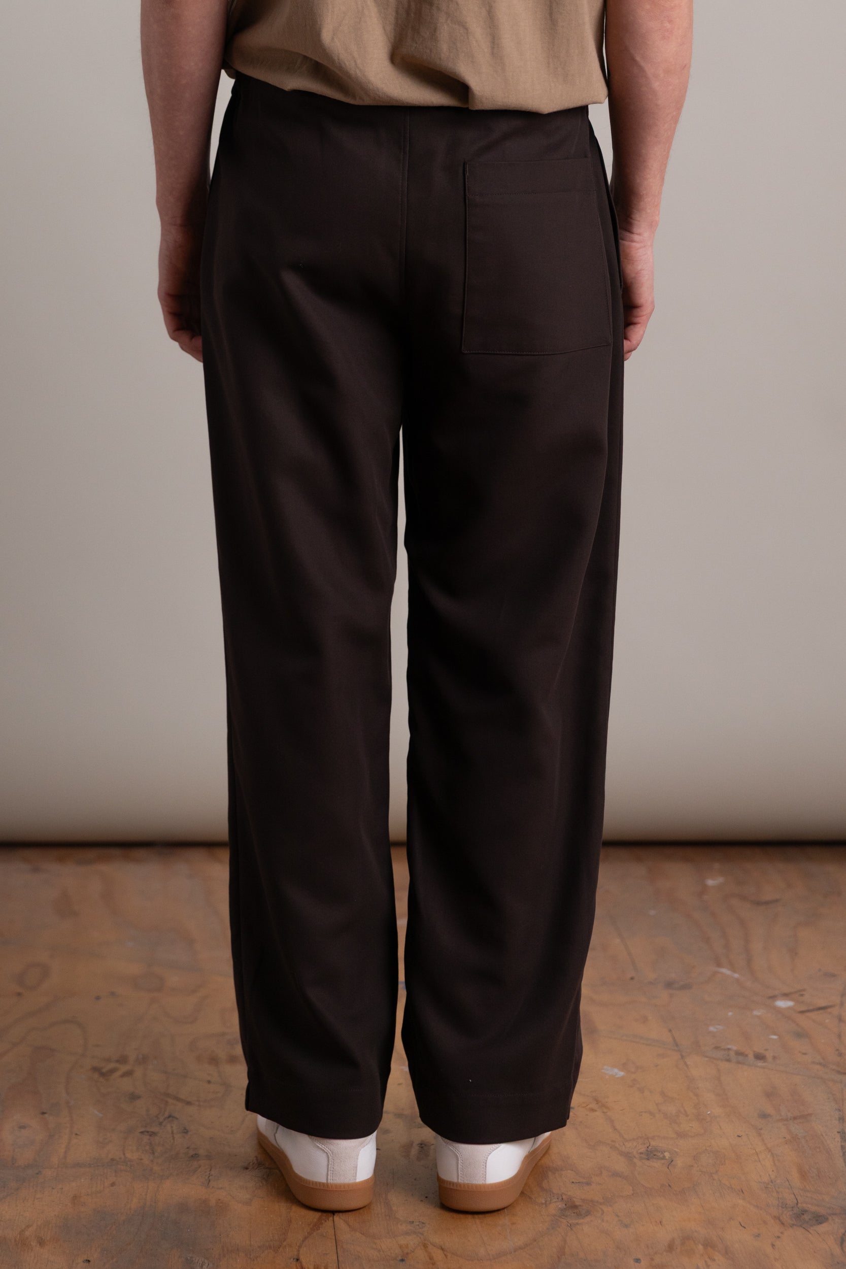 REPOS PANT IN BROWN DOUBLE CLOTH