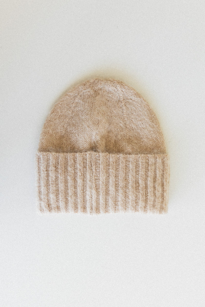 BRUSHED SUPER KID MOHAIR KNIT CAP