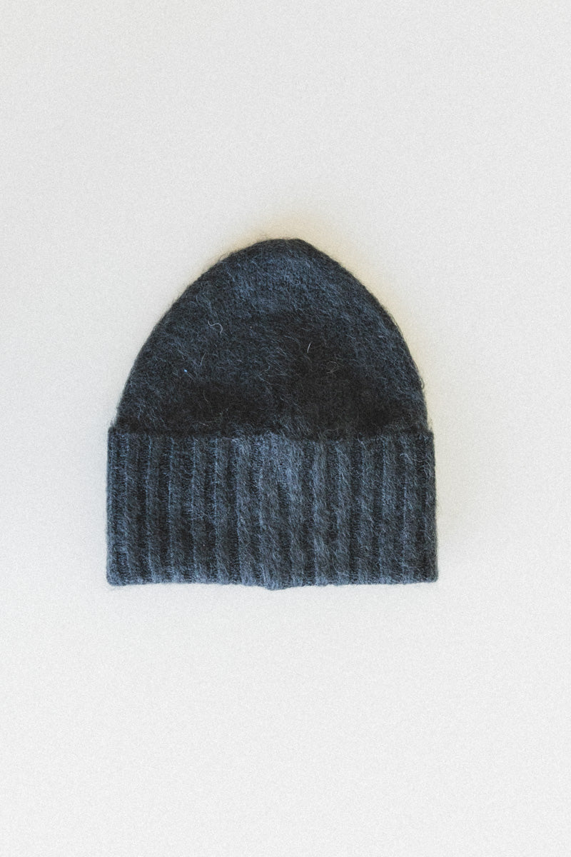 BRUSHED SUPER KID MOHAIR KNIT CAP