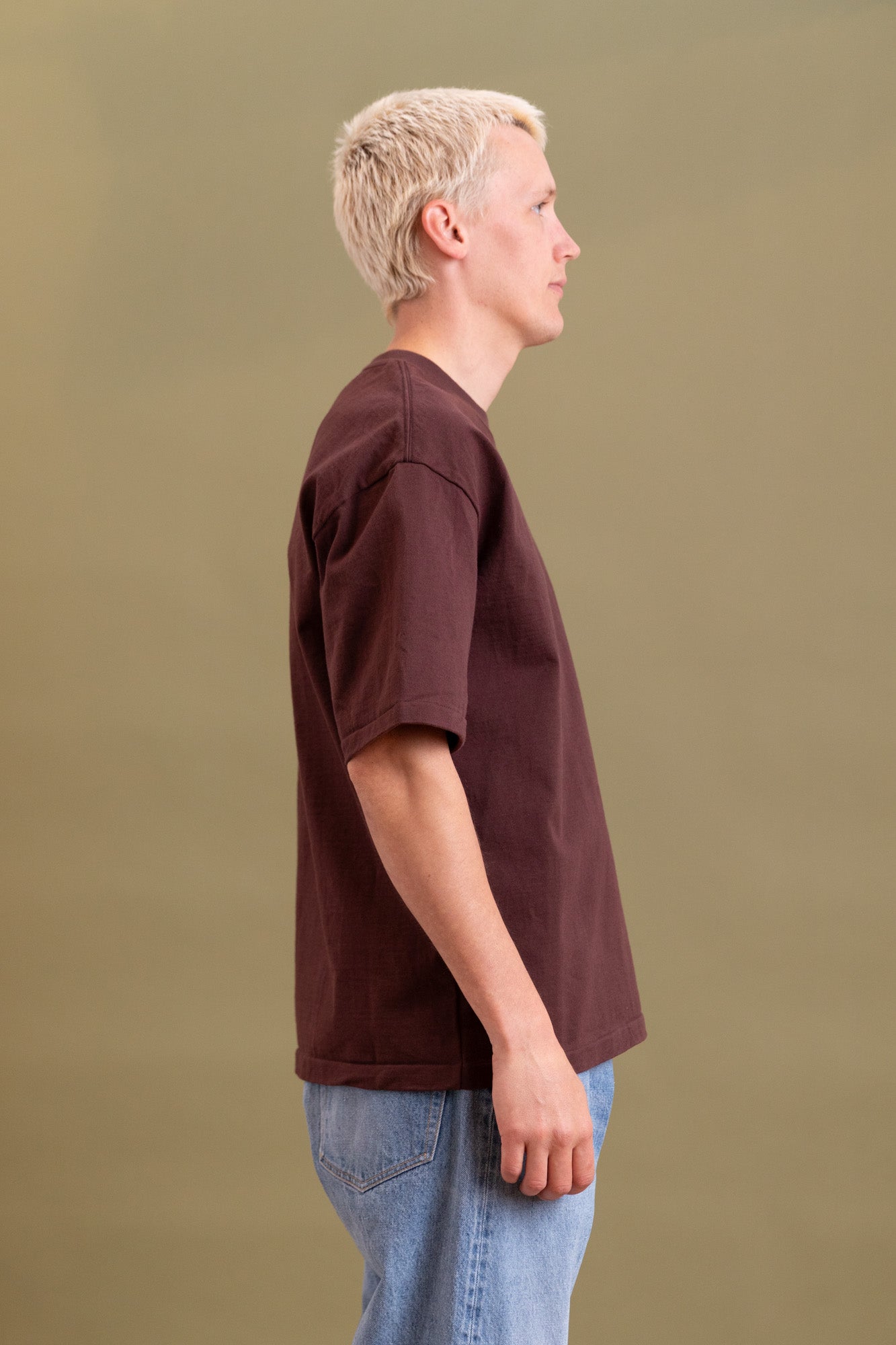 HEAVY WEIGHT POCKET TEE IN BROWN