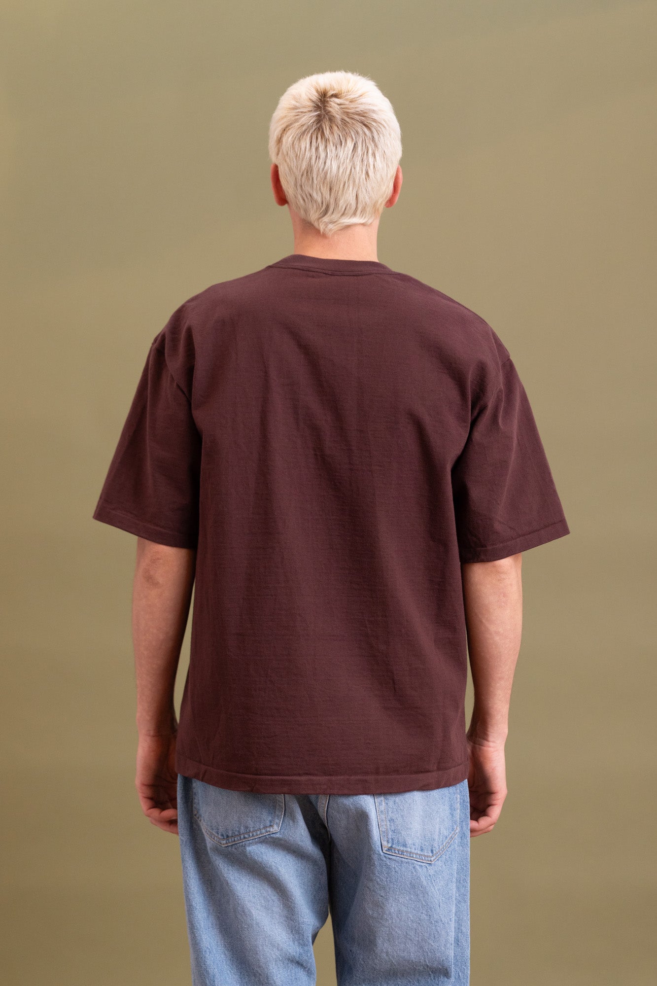 HEAVY WEIGHT POCKET TEE IN BROWN