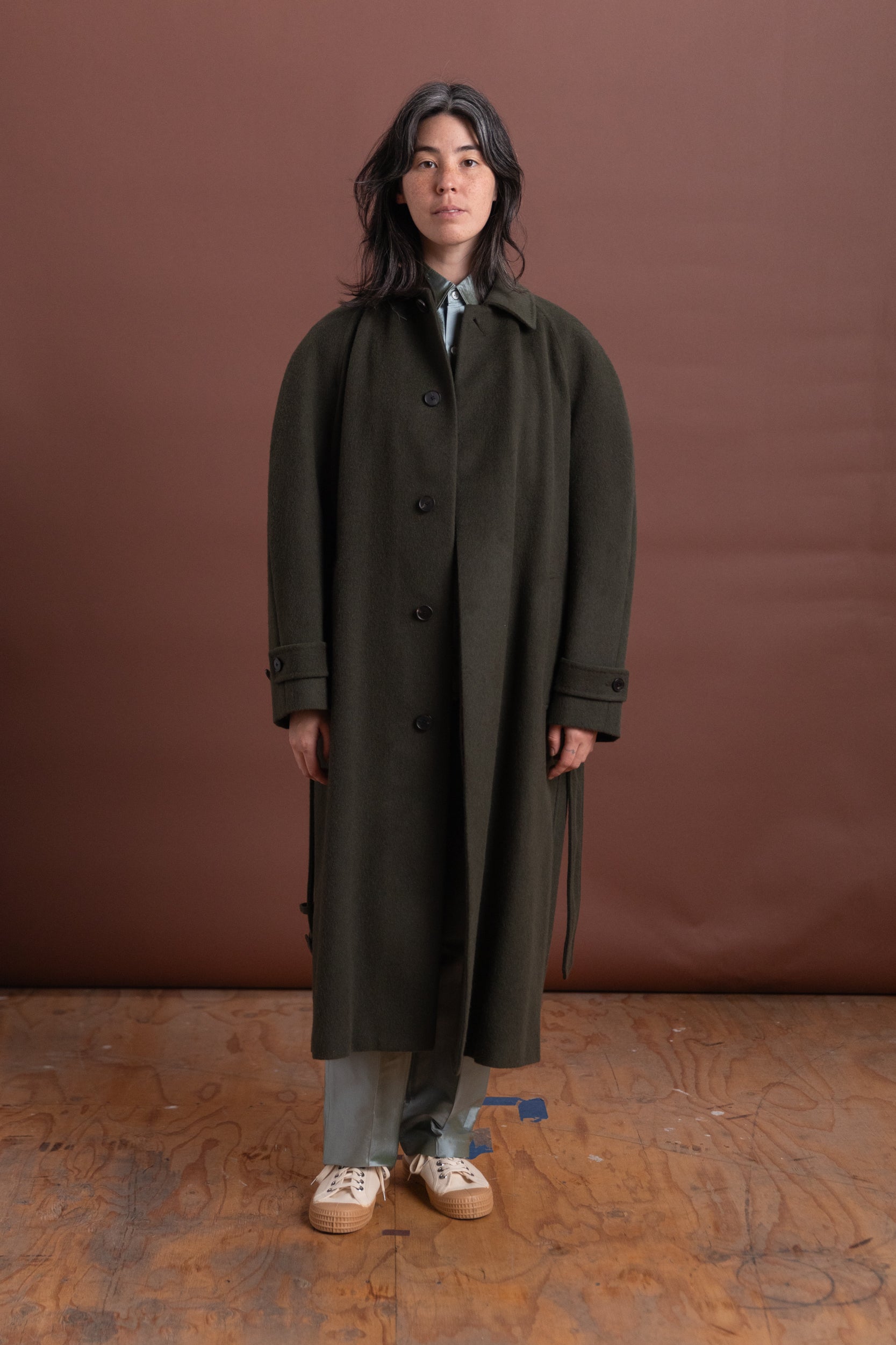 リ*ン様 【AURALEE】BABY CAMEL FLANNEL COAT サイ shopboswellauraleeolivecamelov