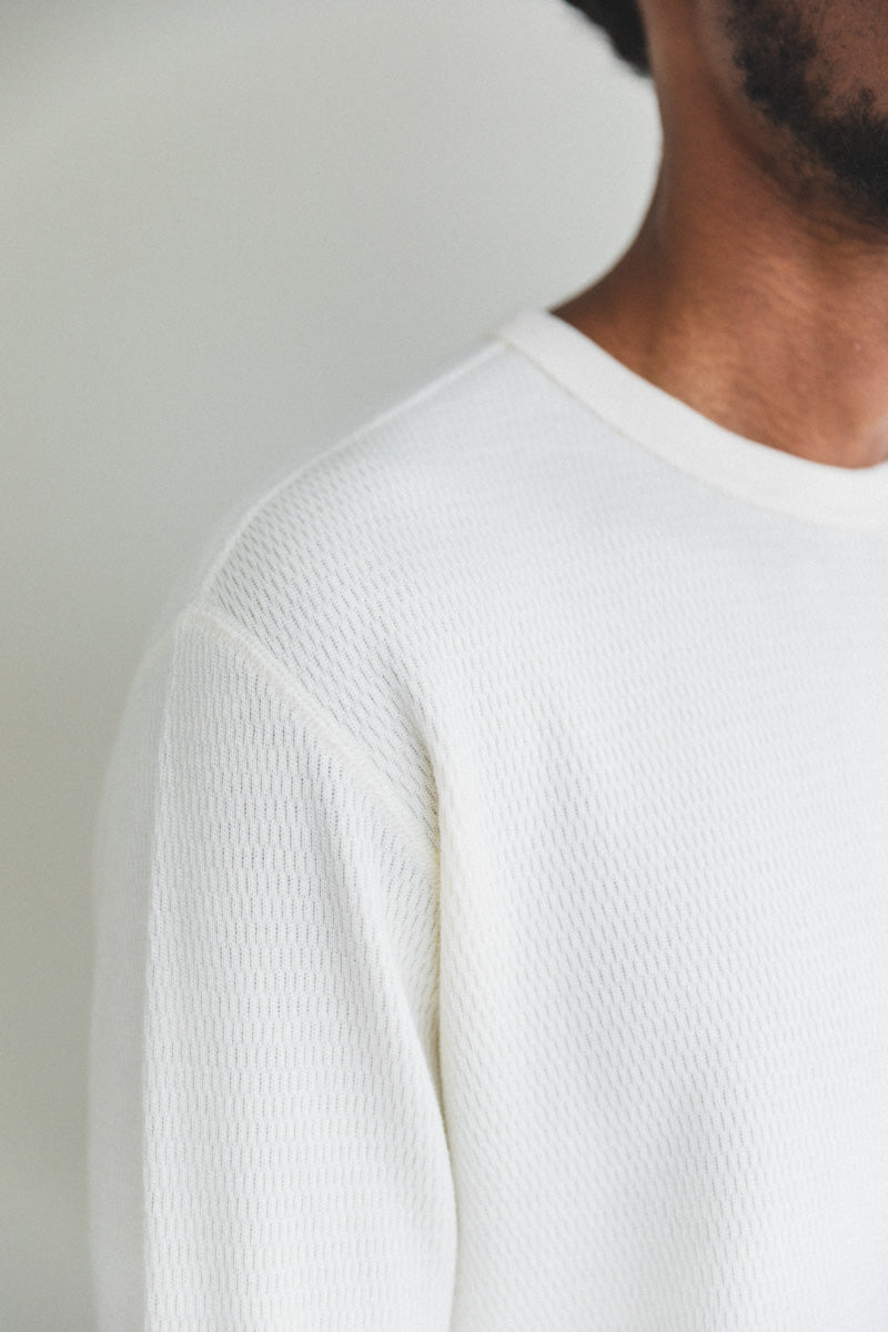 LIGHT THERMAL PULLOVER IN WHITE