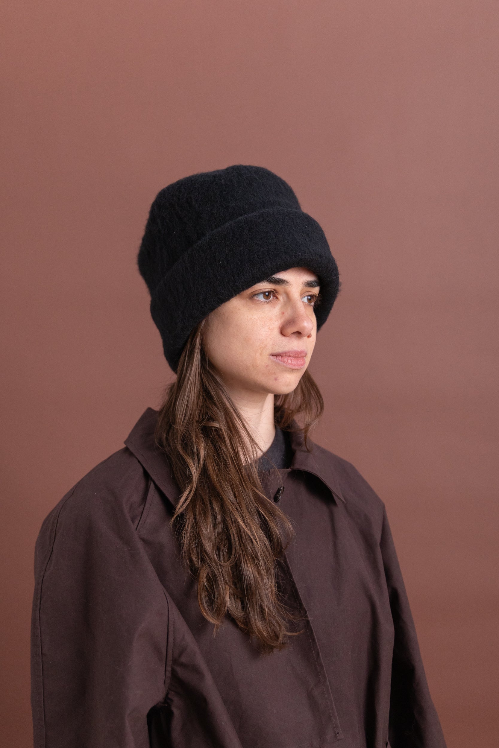 SER HAT IN BRUSHED WOOL