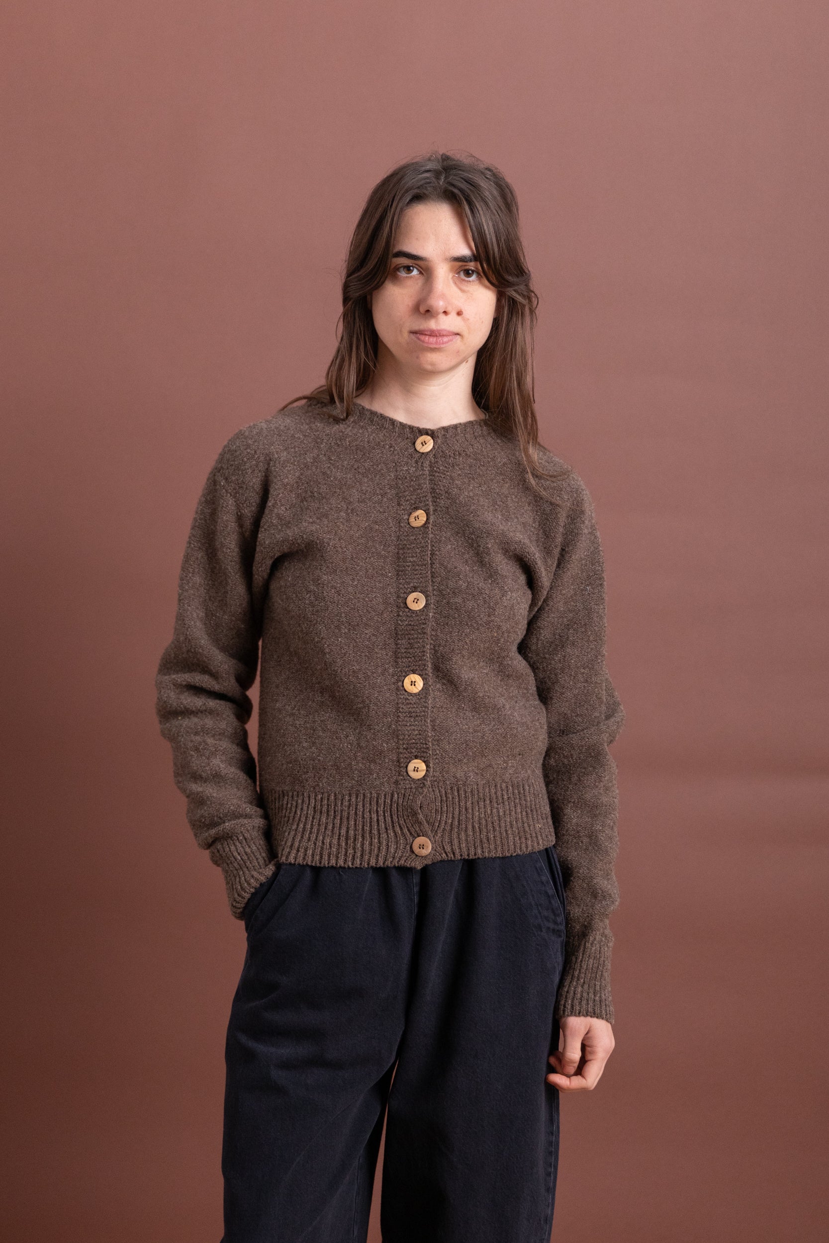 TIER CARDIGAN IN ARLES MERINO WOOL