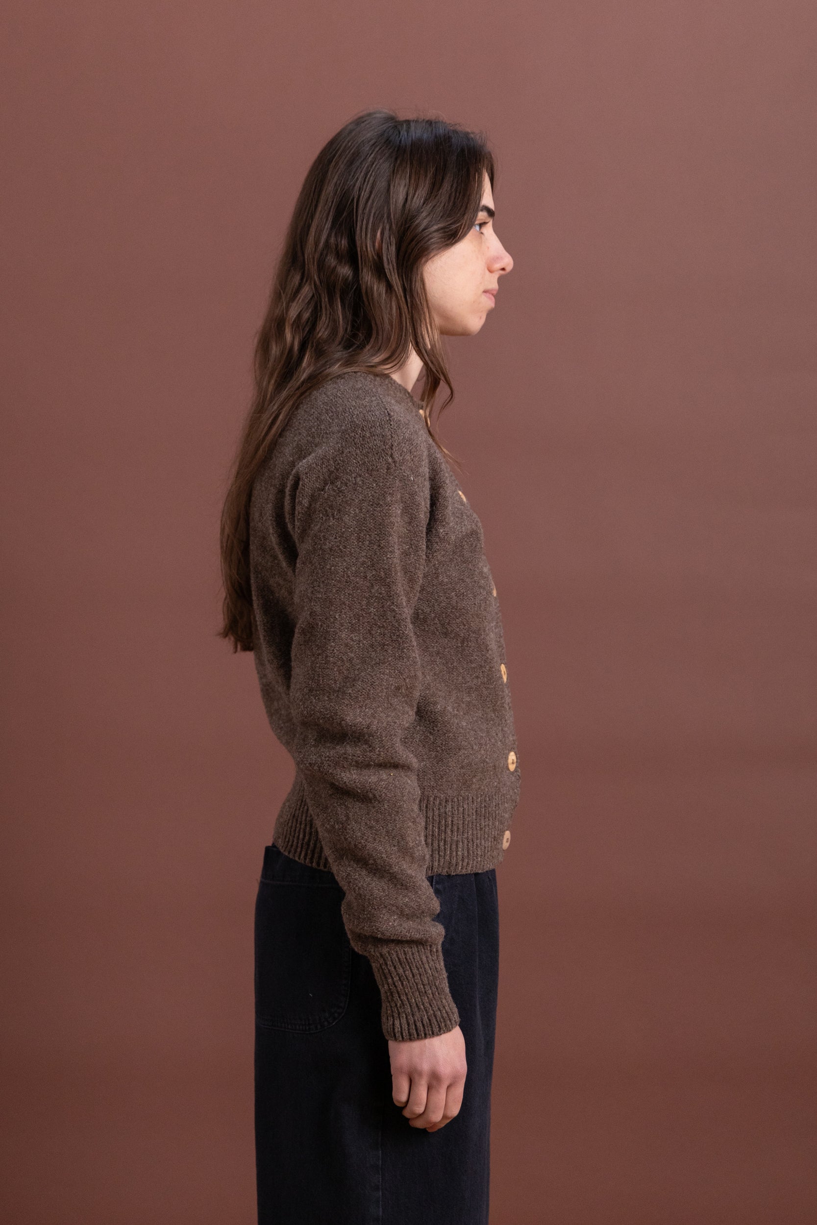 TIER CARDIGAN IN ARLES MERINO WOOL