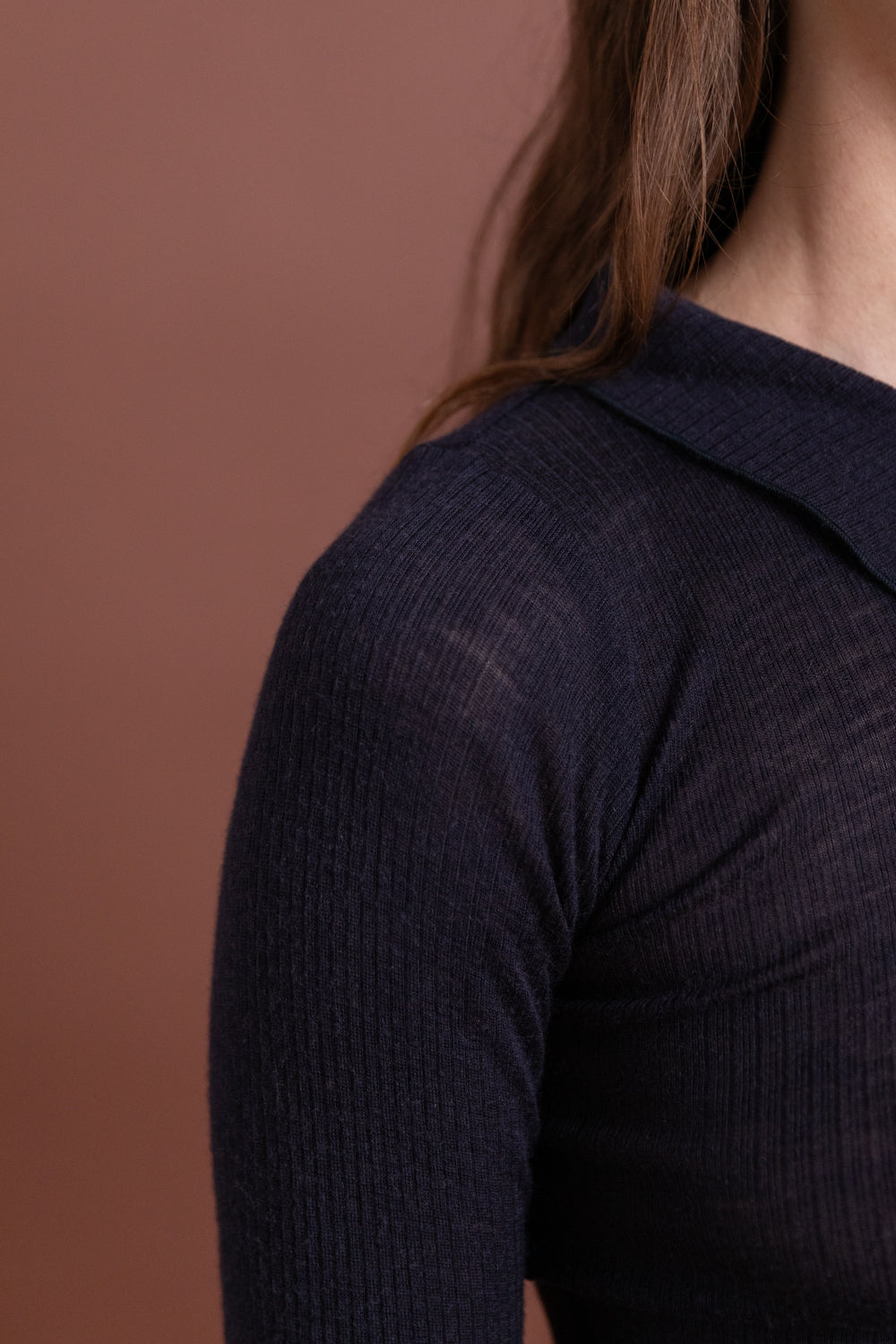 DUAL LONG SLEEVE TEE IN MURANO NAVY