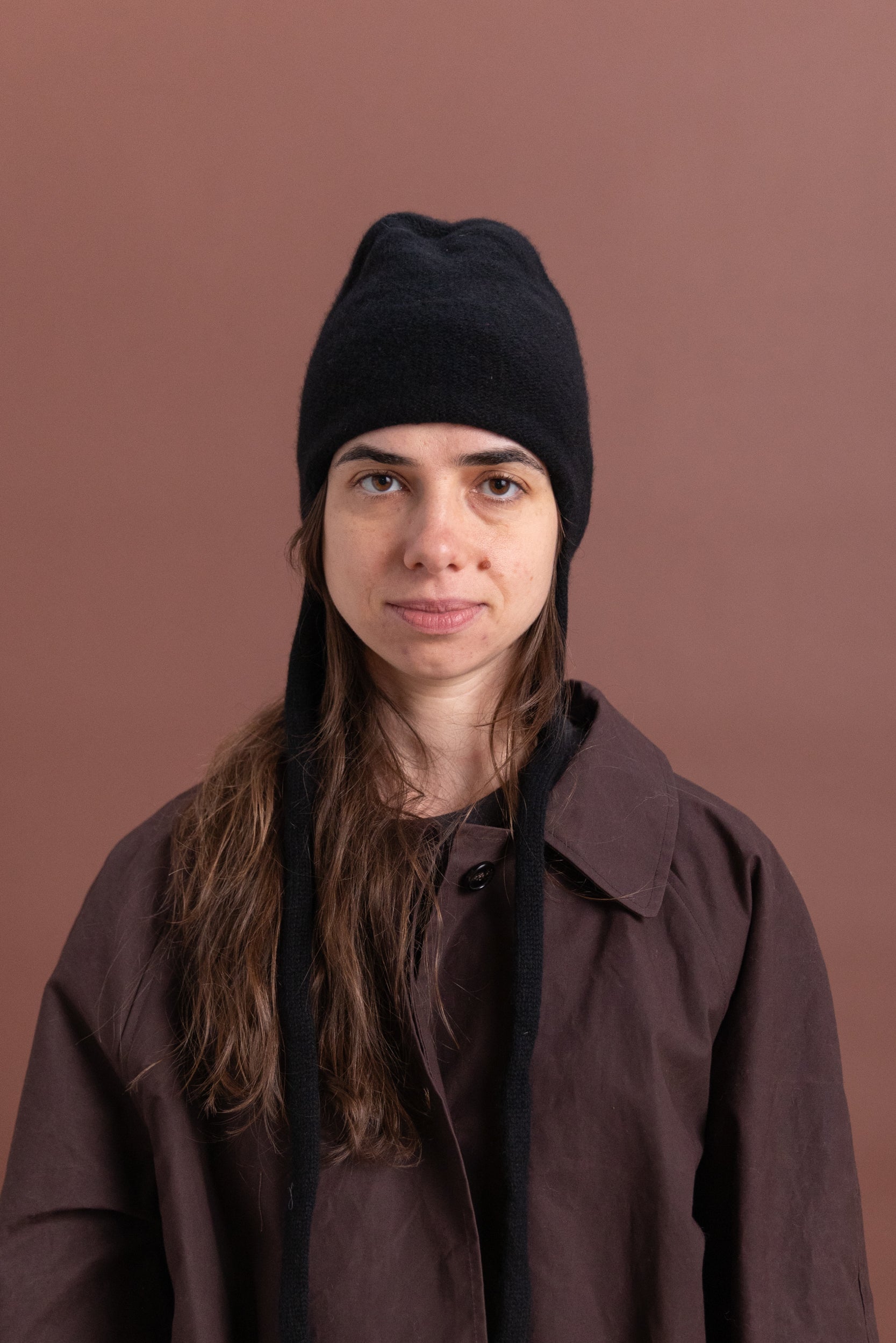 TIER HOODED WRAP IN RECYCLED CASHMERE