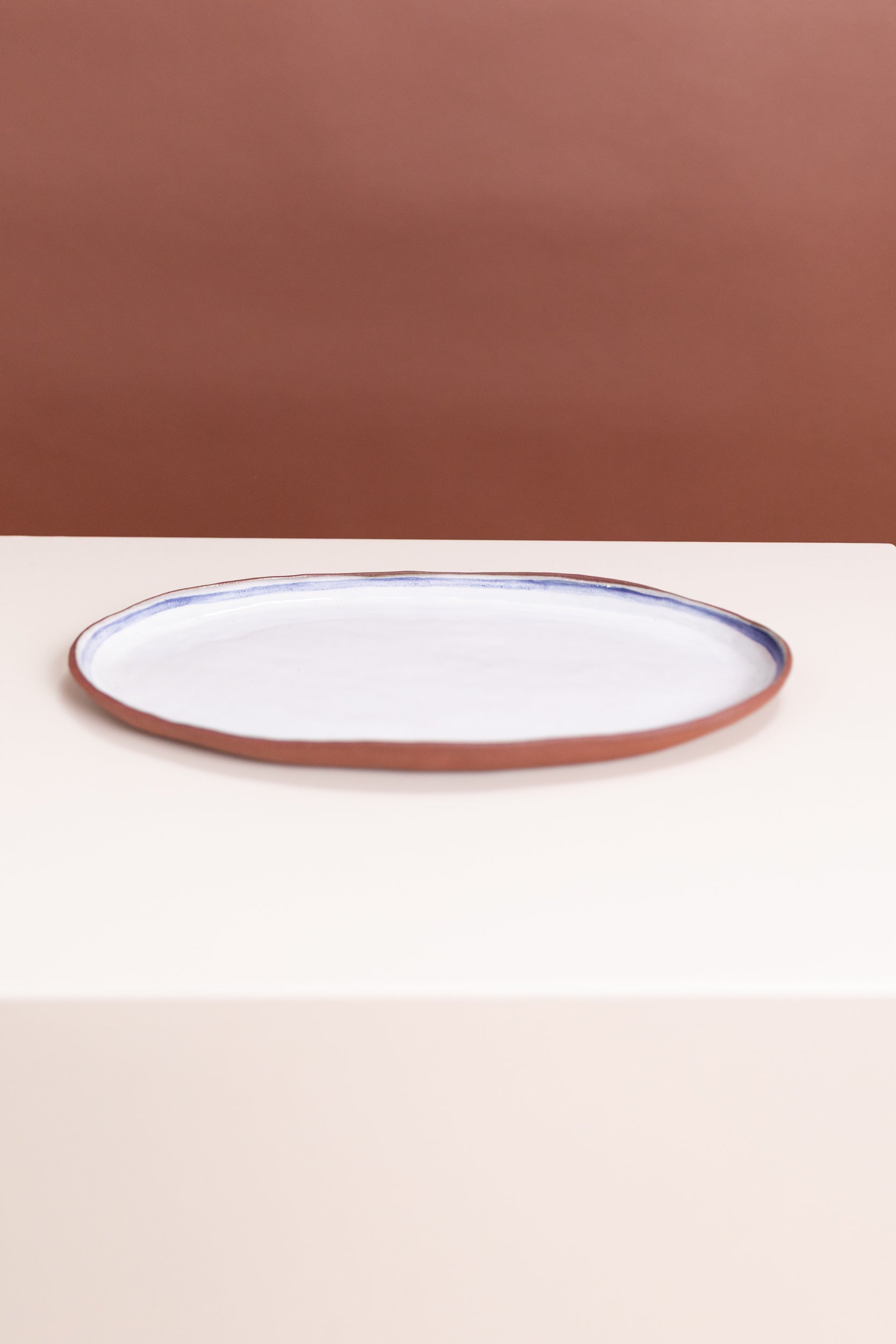 BLUE EDGED PLATTER
