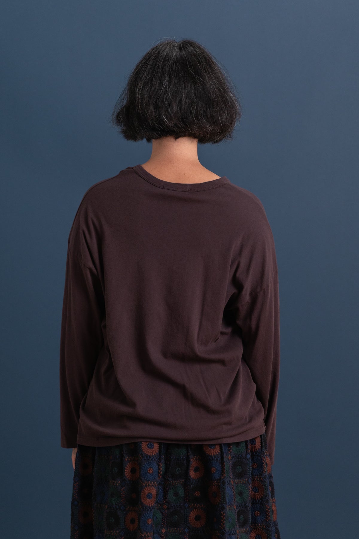 LOOSE FIT LONG SLEEVE IN CACAO