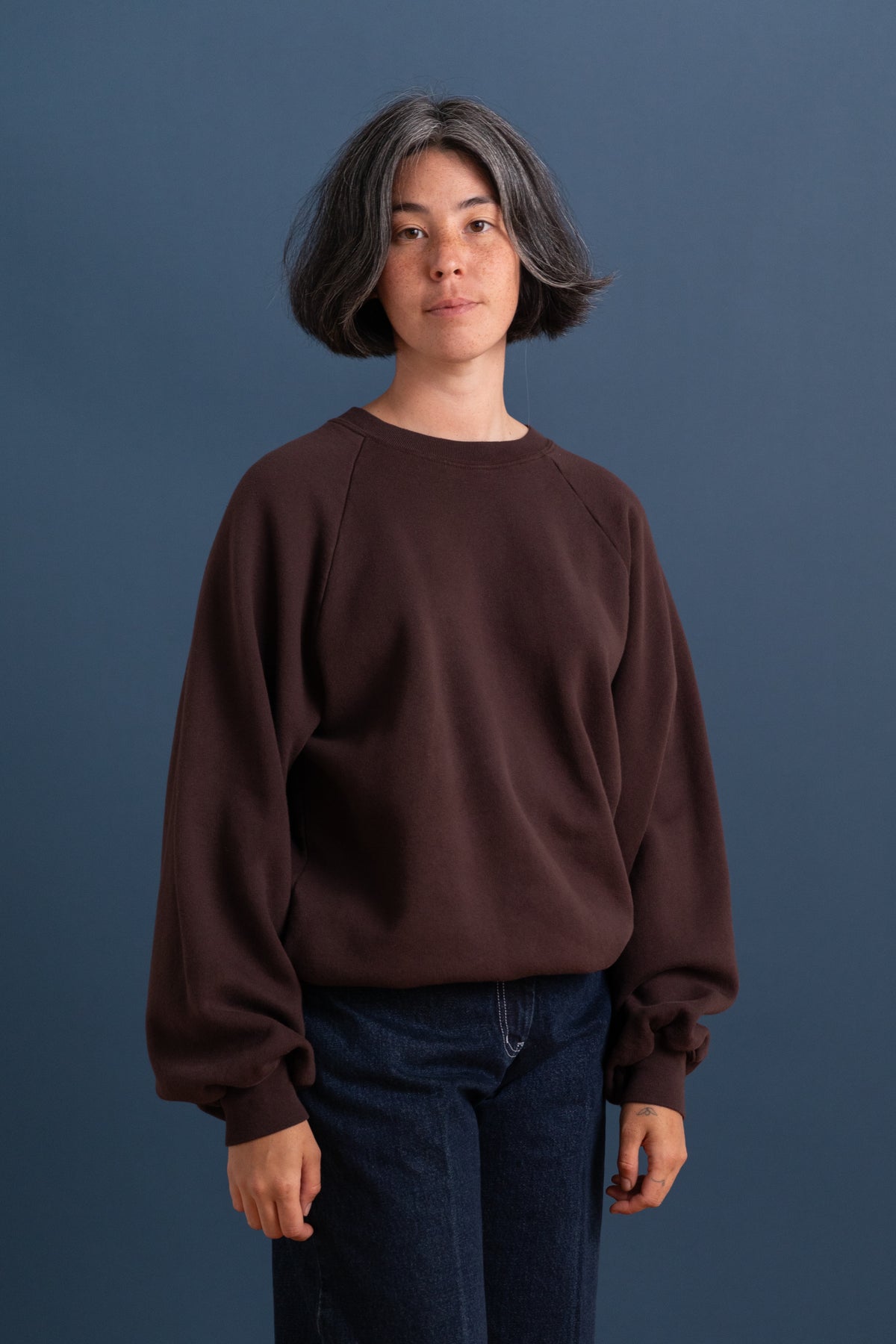 RAGLAN SWEATSHIRT IN CACAO