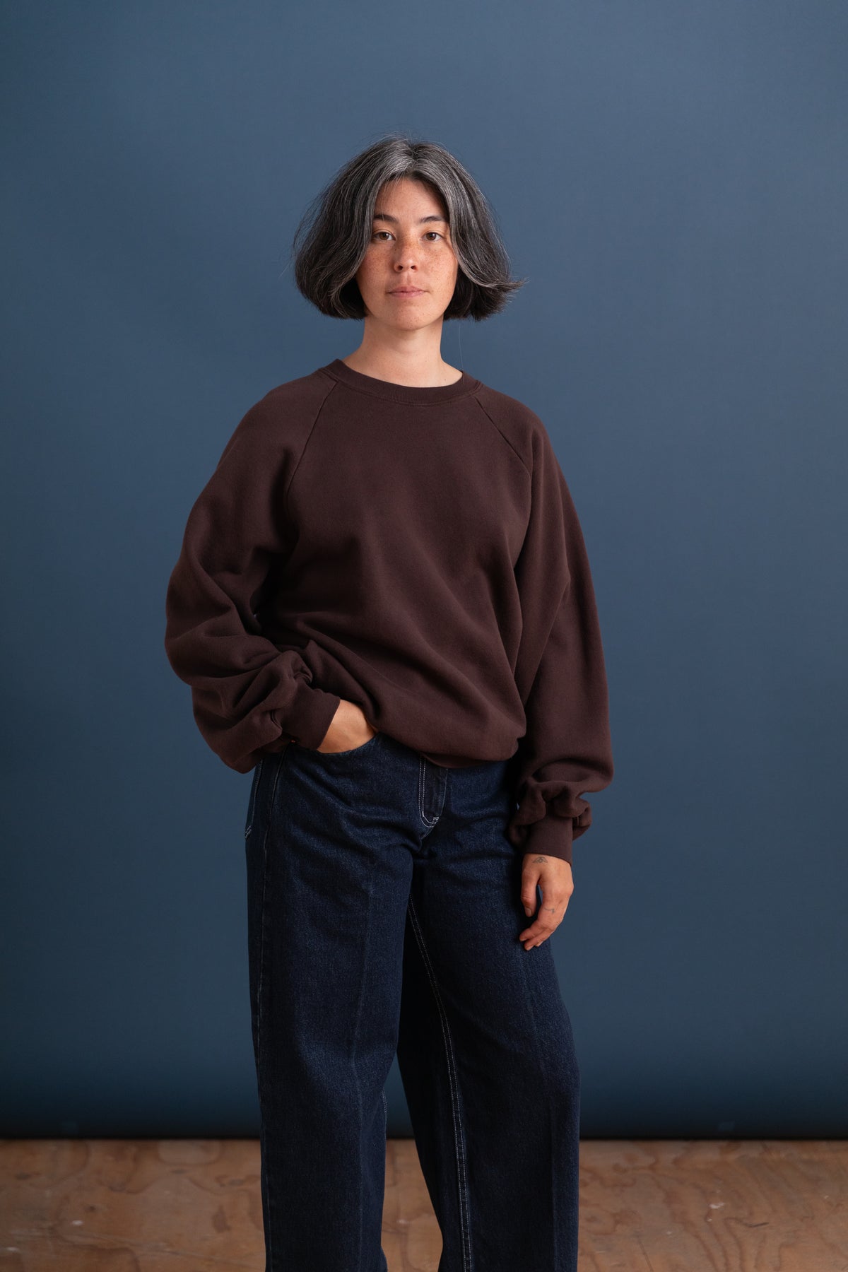 RAGLAN SWEATSHIRT IN CACAO