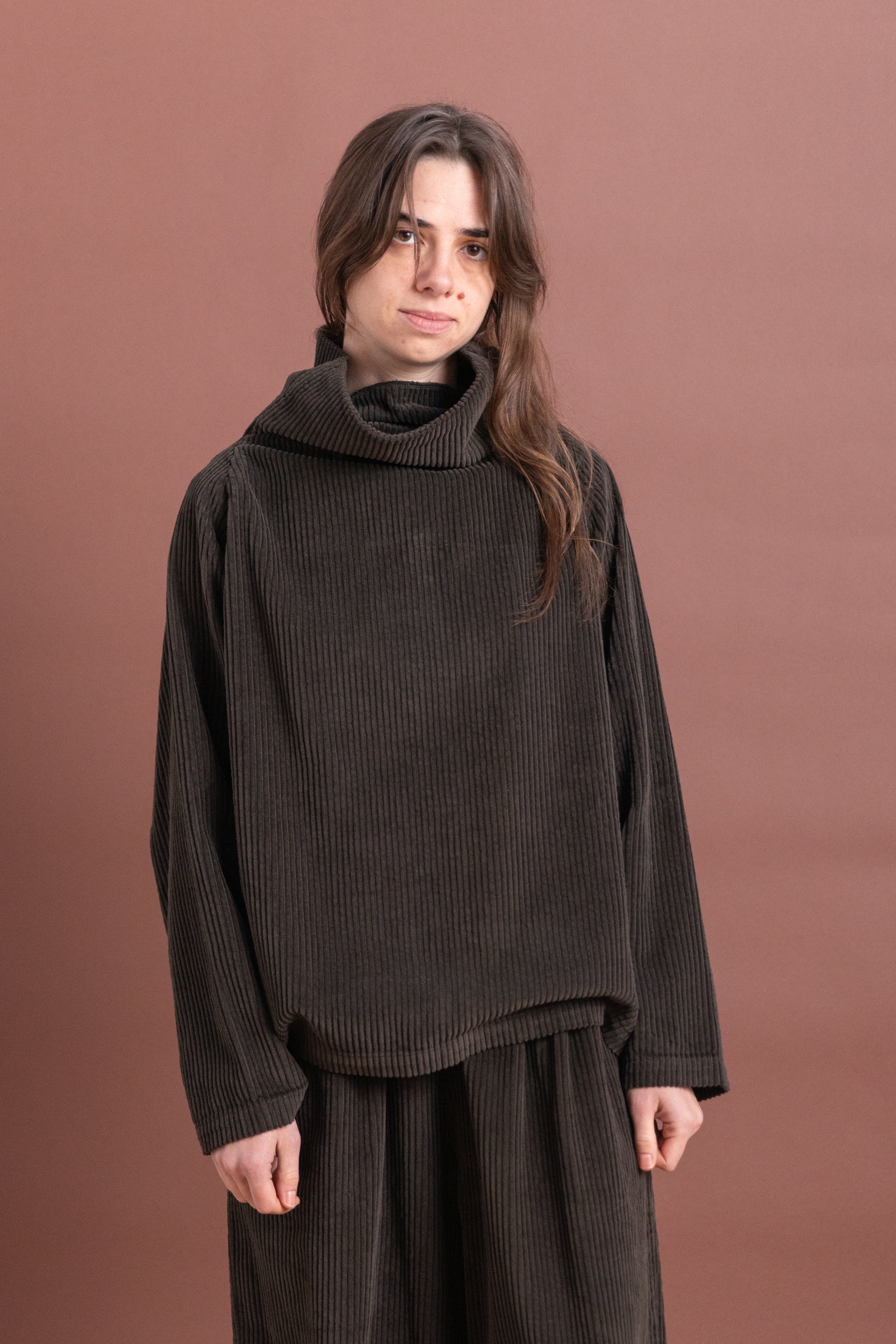 TUBE TOP IN FOREST CORDUROY