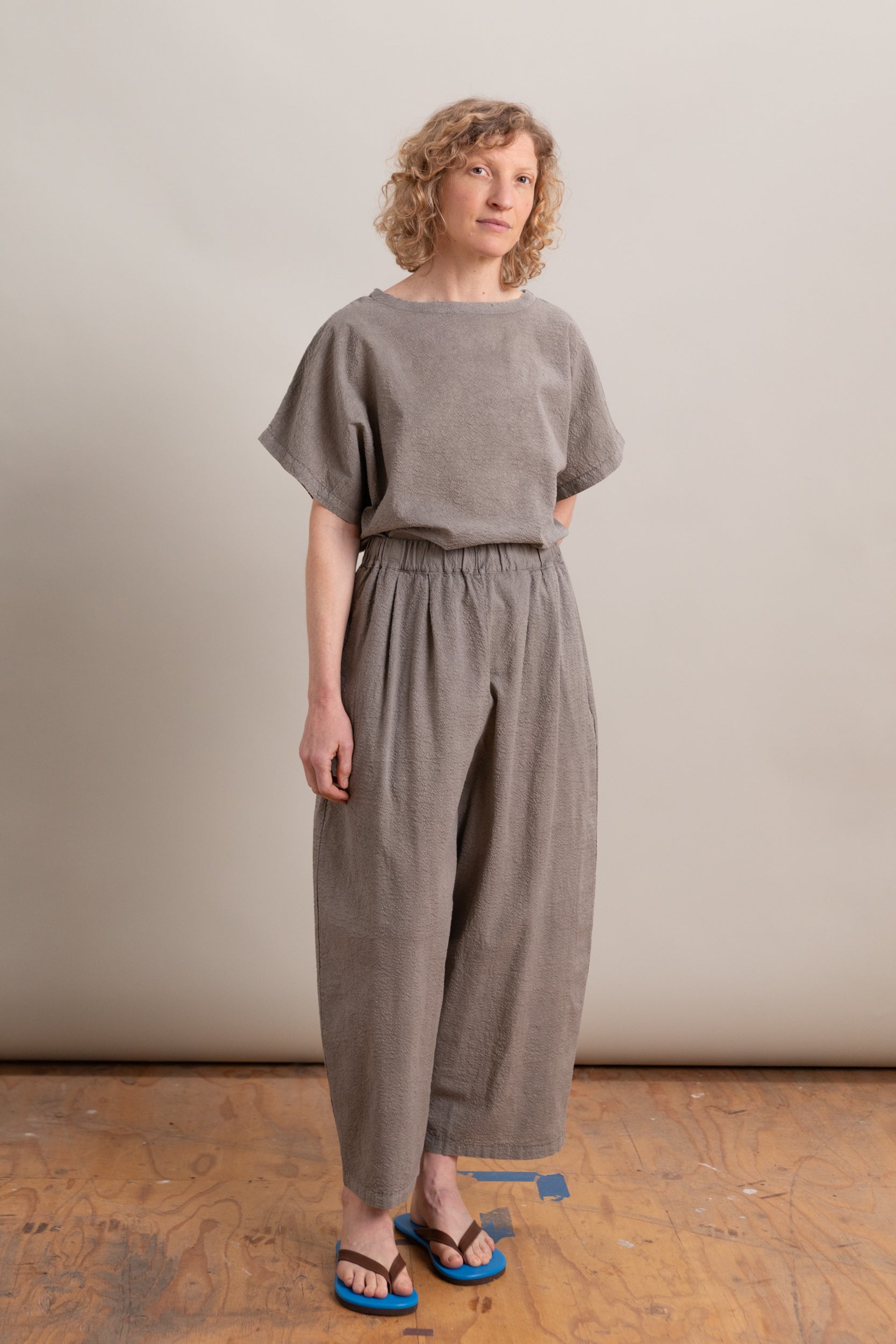 WIDE PANTS IN P. GREY