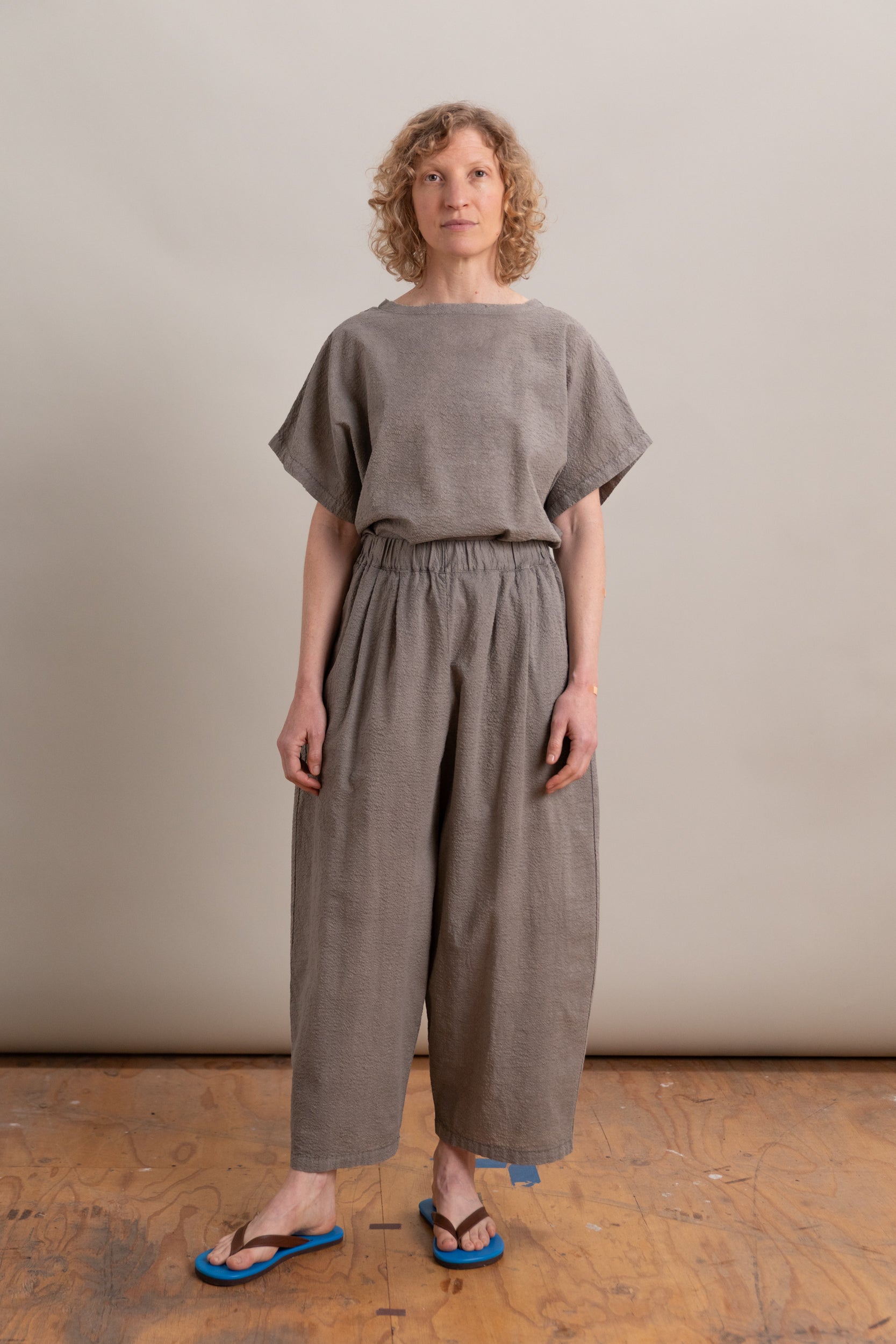 WIDE PANTS IN P. GREY