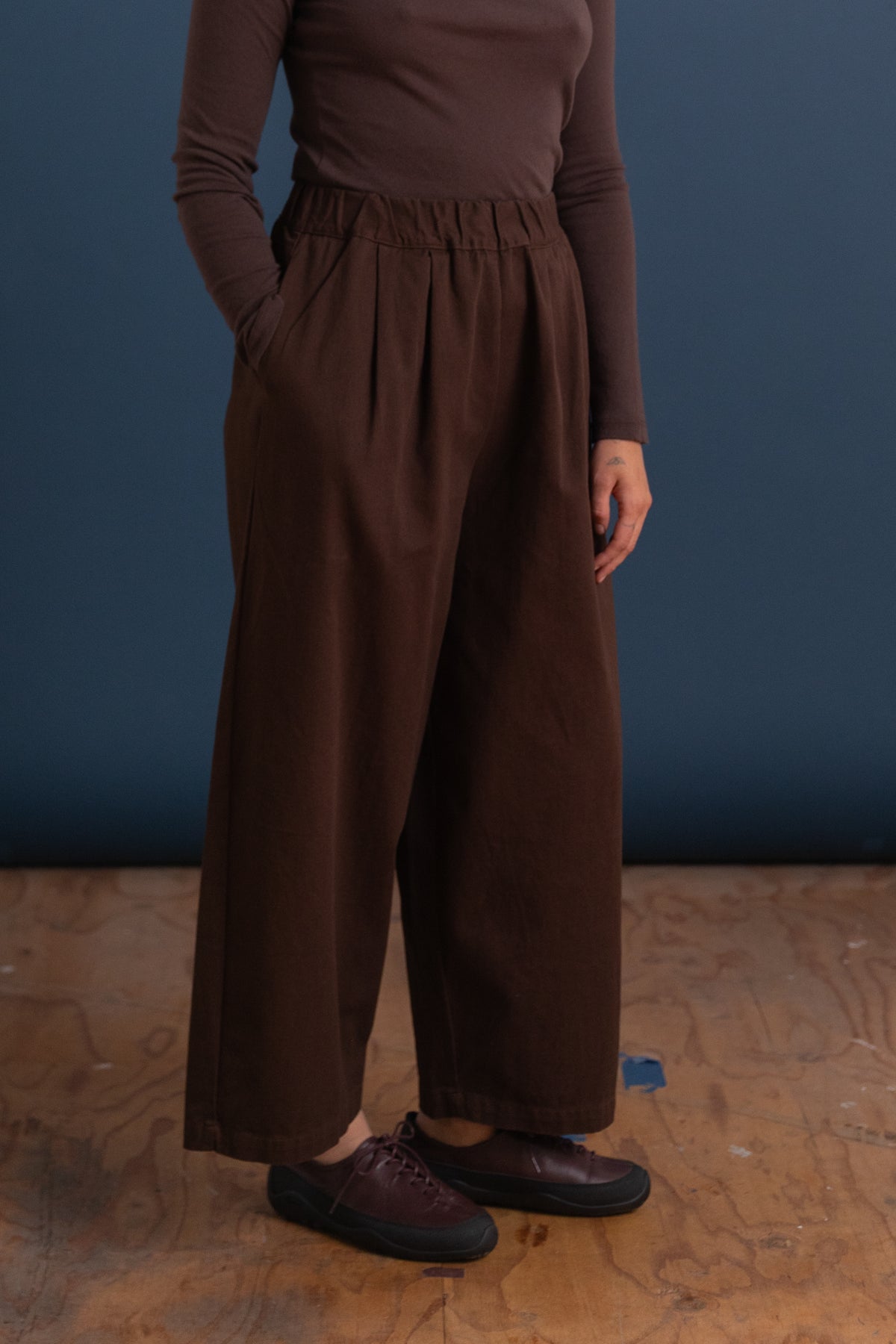 WIDE PANTS IN CACAO