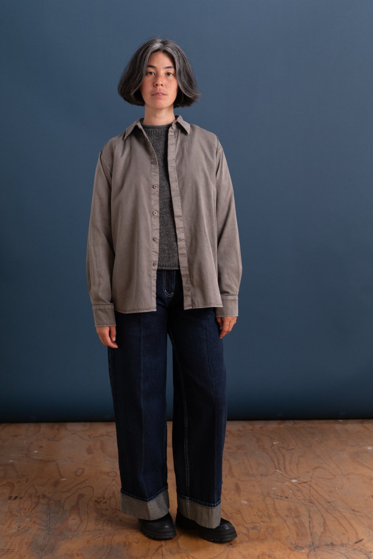 WORK SHIRT IN STONE