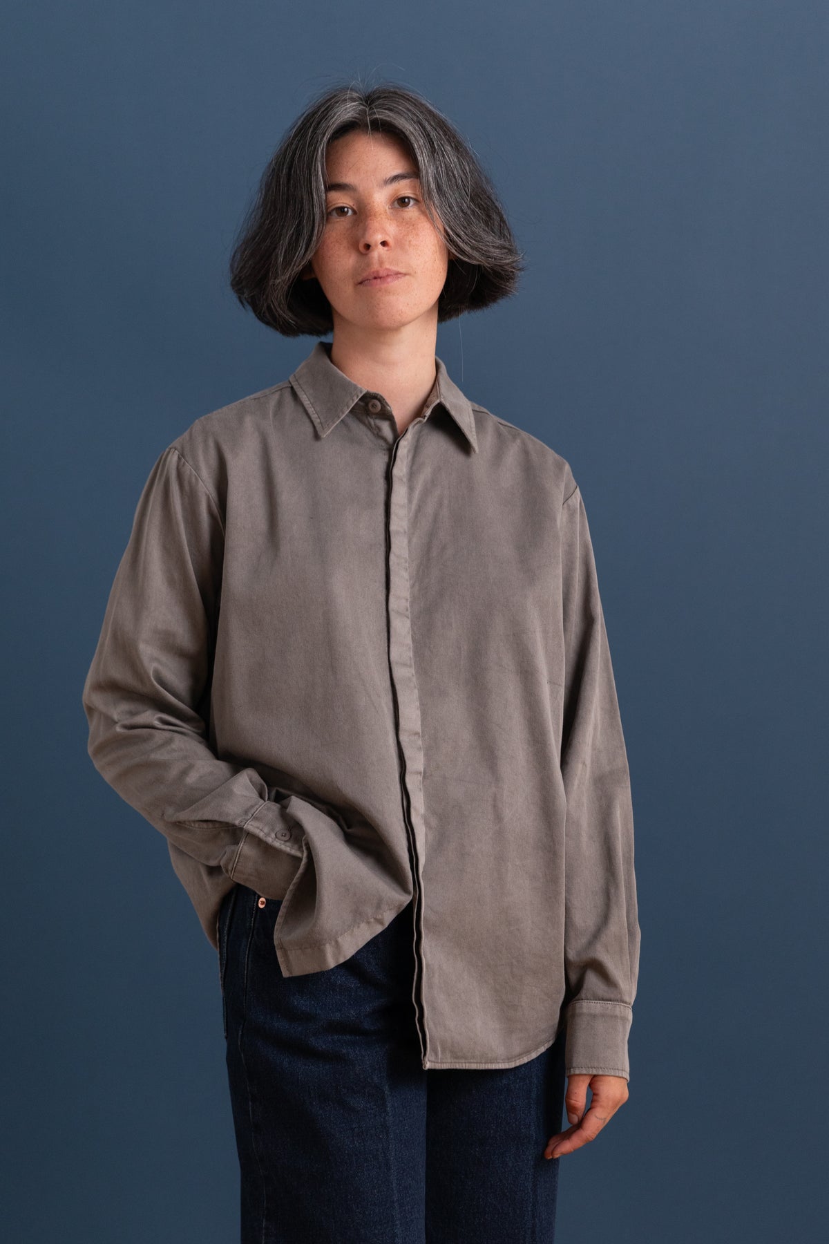 WORK SHIRT IN STONE