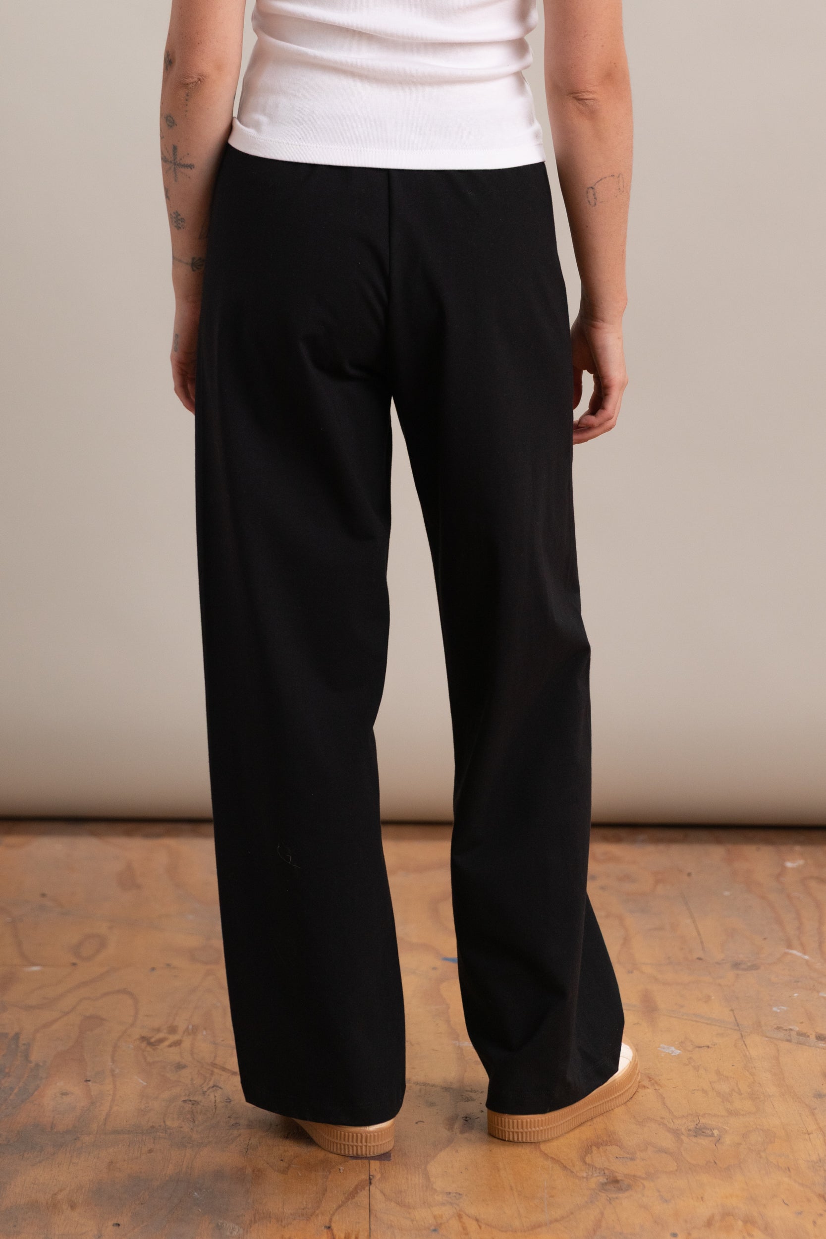 IRIS PANT IN BLACK COTTON LYCRA