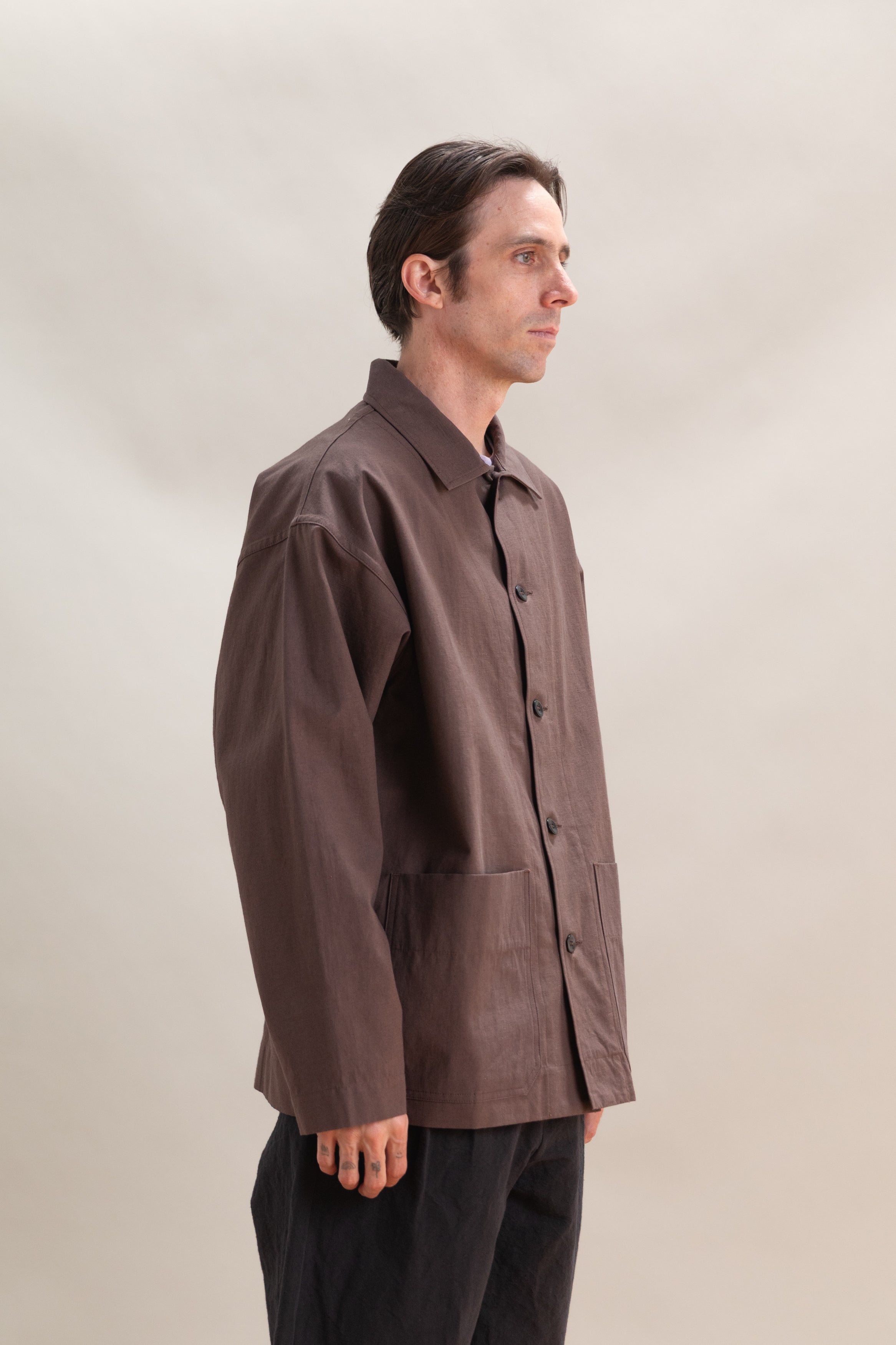 LINDEN JACKET IN MINERAL NEP COTTON LINEN