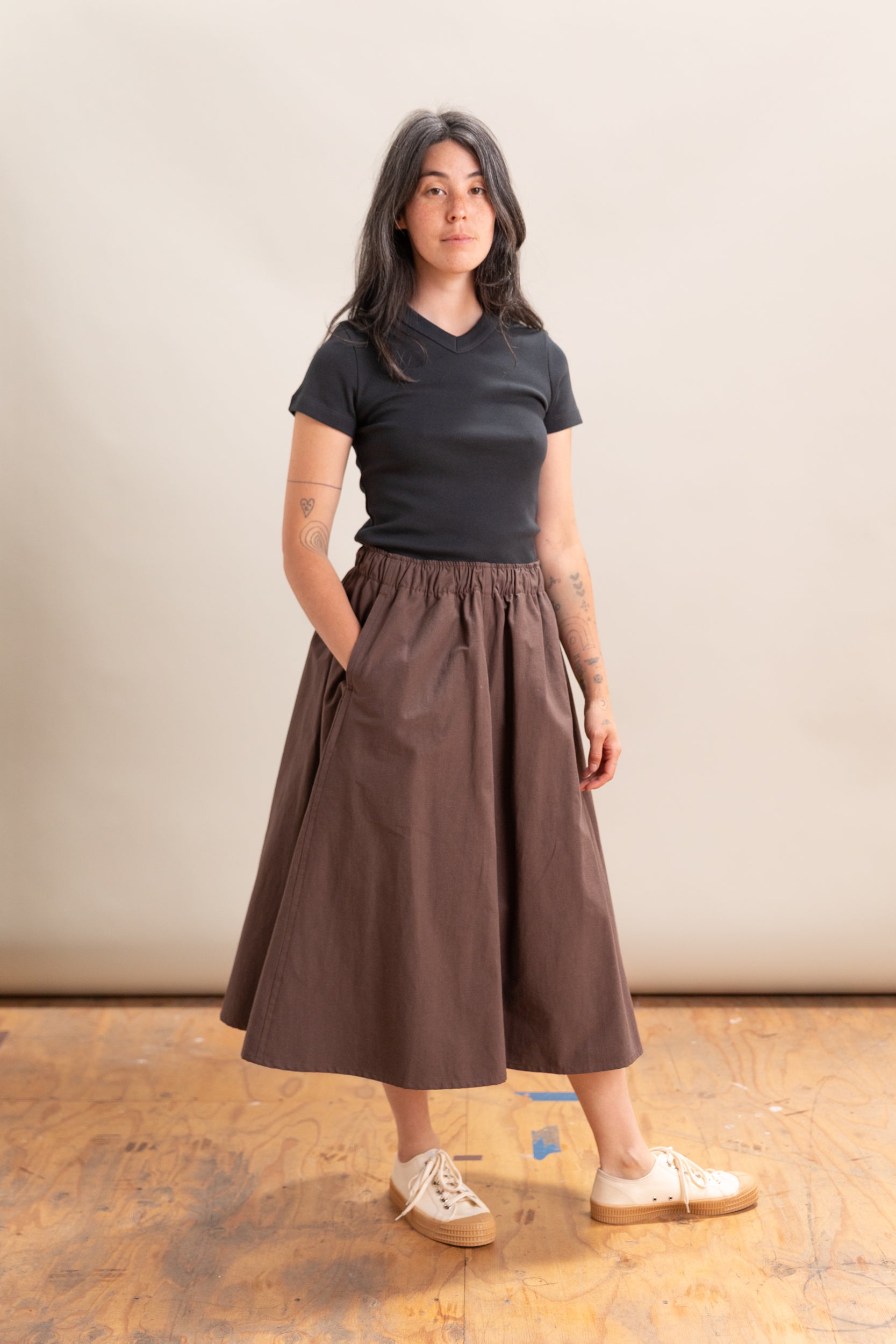 POPLAR SKIRT IN MINERAL NEP COTTON LINEN