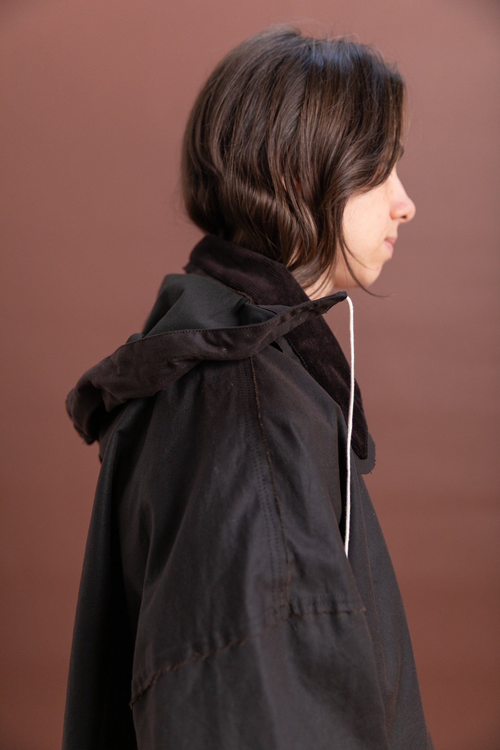 OUTDOOR HUNTING JACKET IN BROWN WAXED COTTON