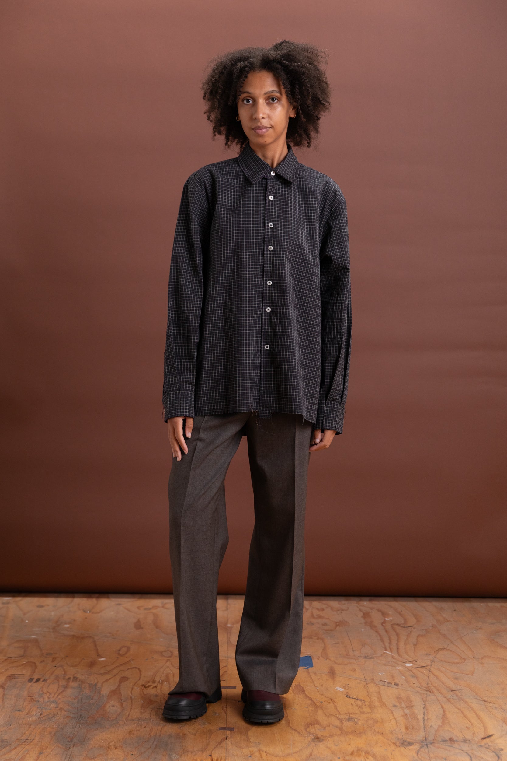 BIG SHIRT IN BLACK CHECK