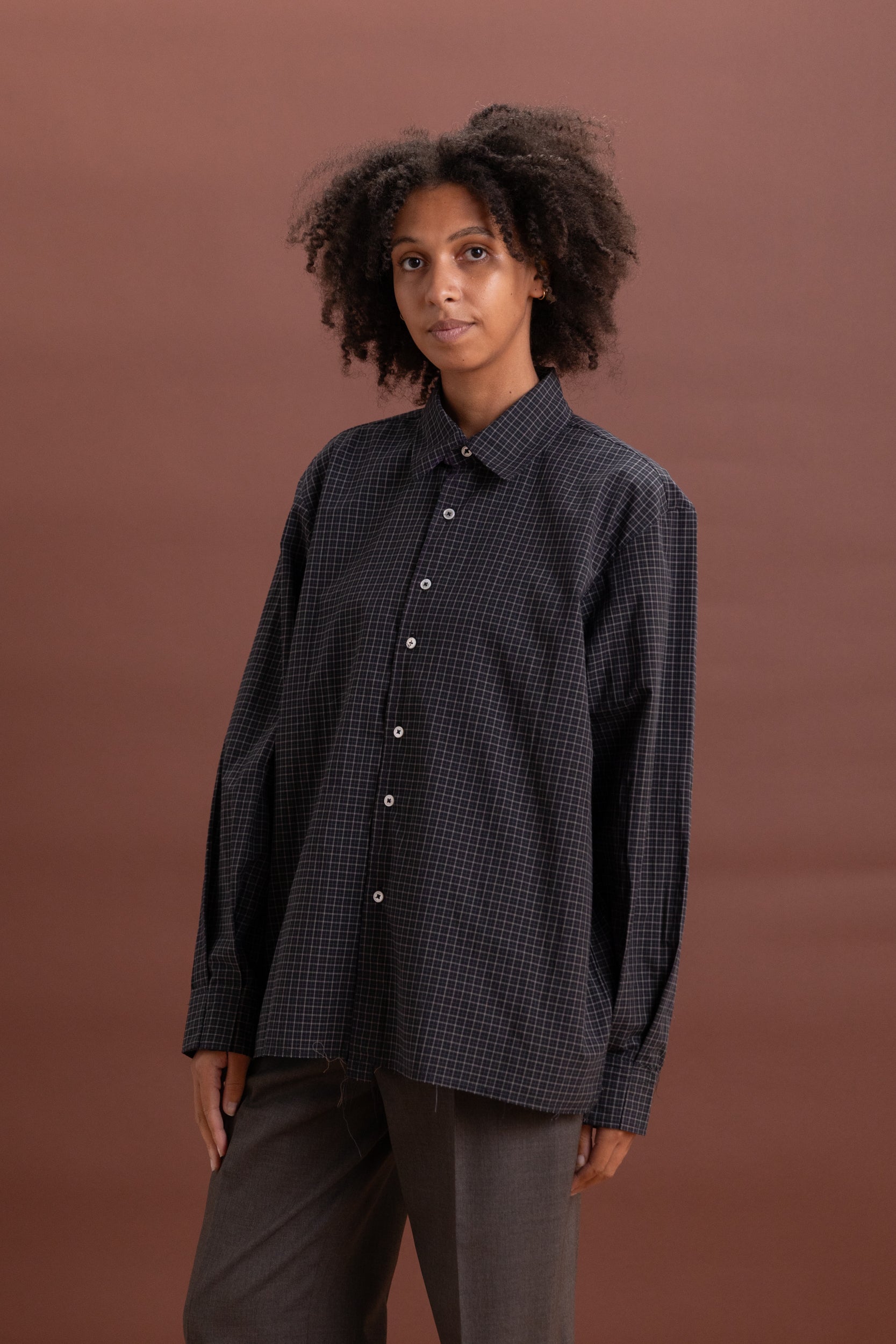 BIG SHIRT IN BLACK CHECK