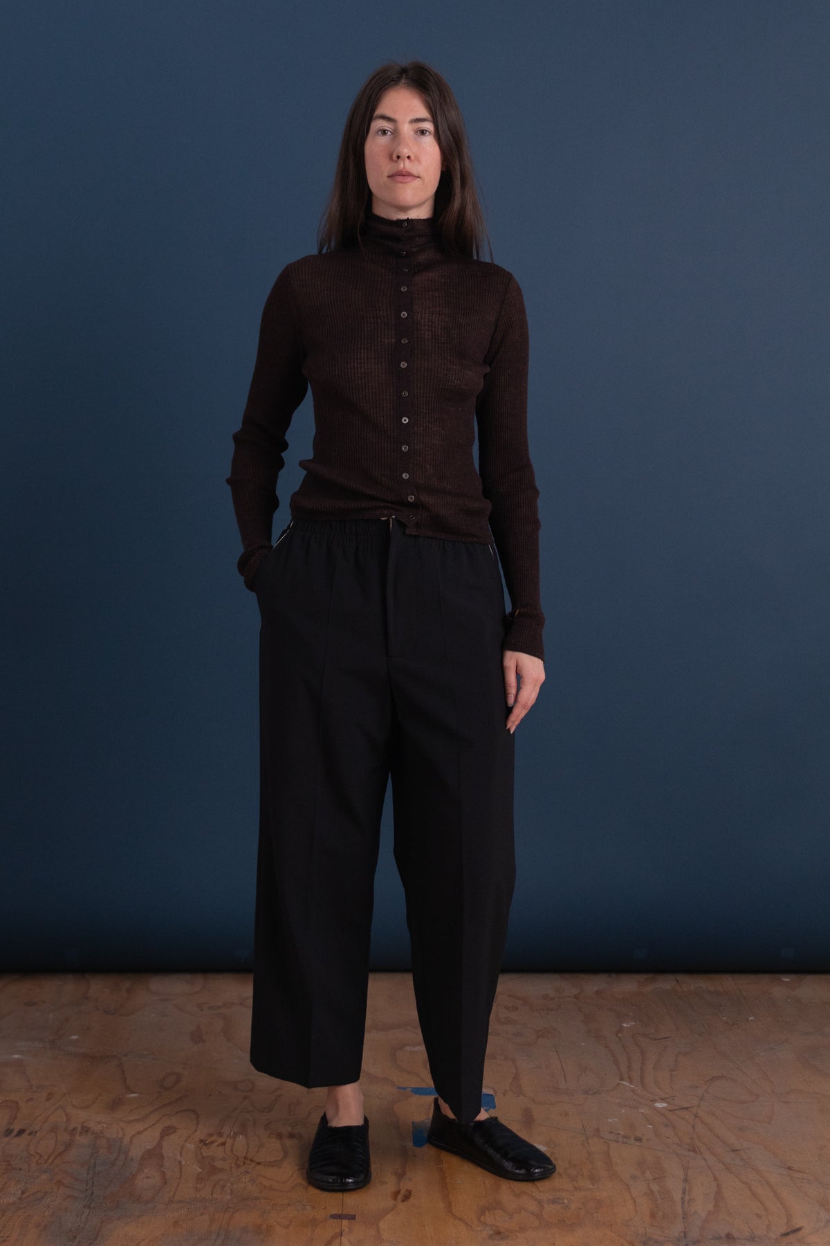FOLDED FAMILY PANTS IN BLACK