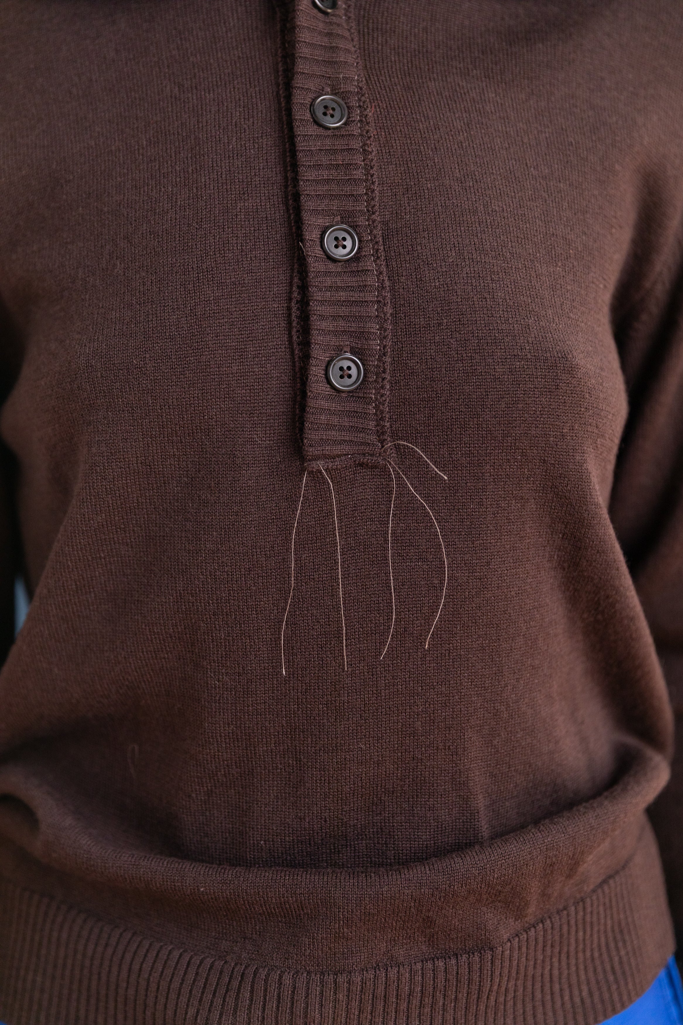 BALACLAVA KNIT IN BROWN MERINO WOOL