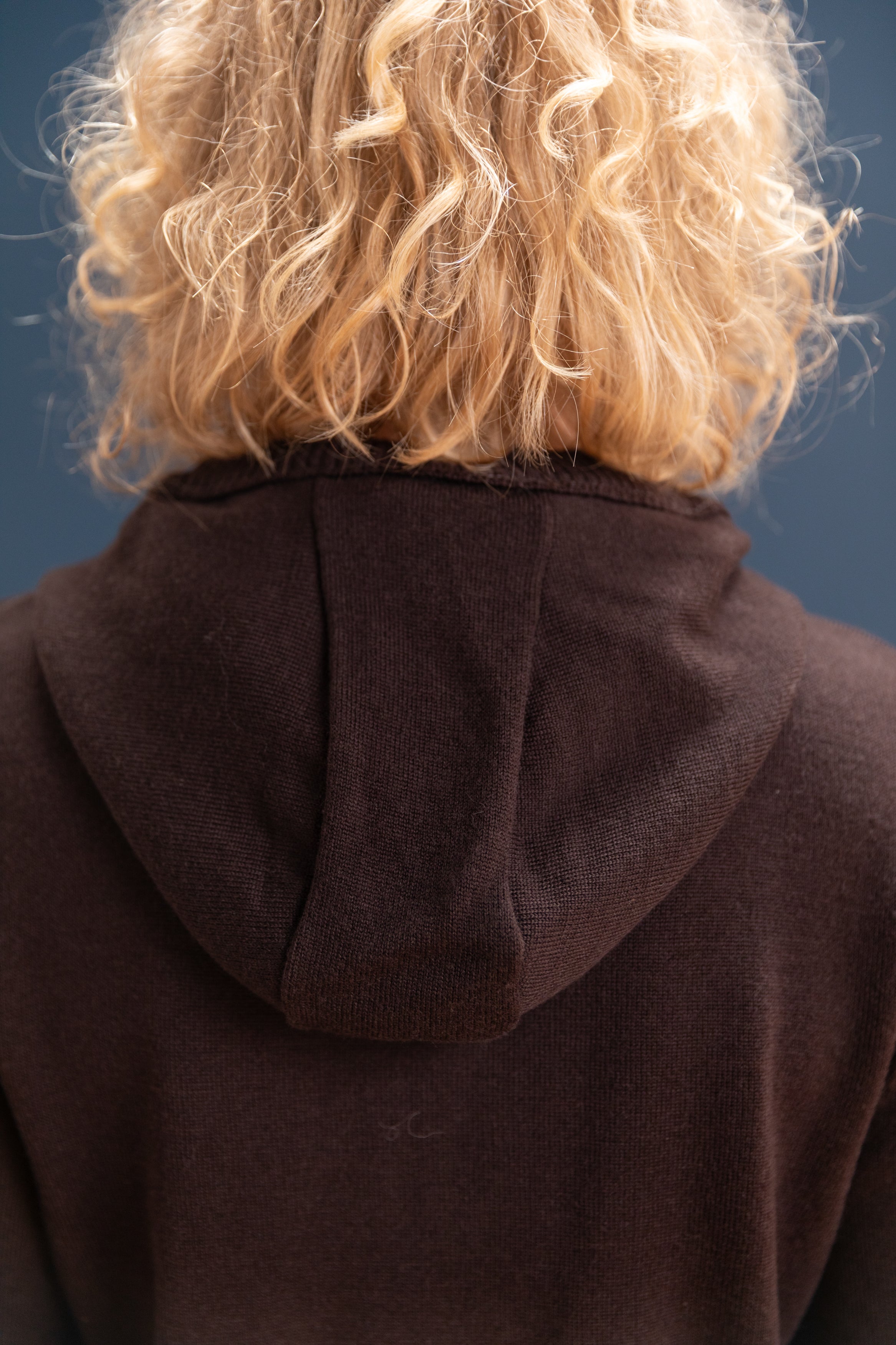 BALACLAVA KNIT IN BROWN MERINO WOOL