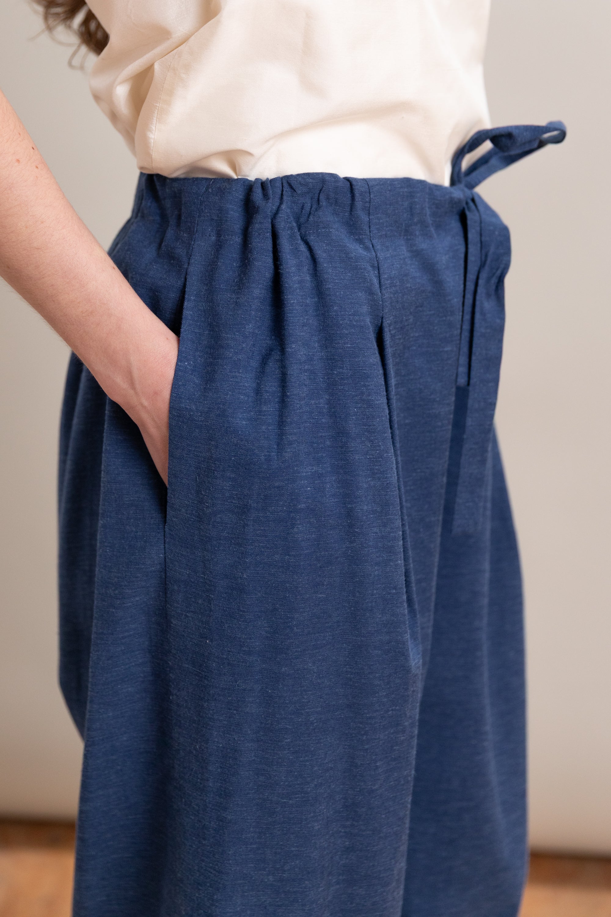 SCOOTER PANT IN YALE BLUE SUITING WOOL