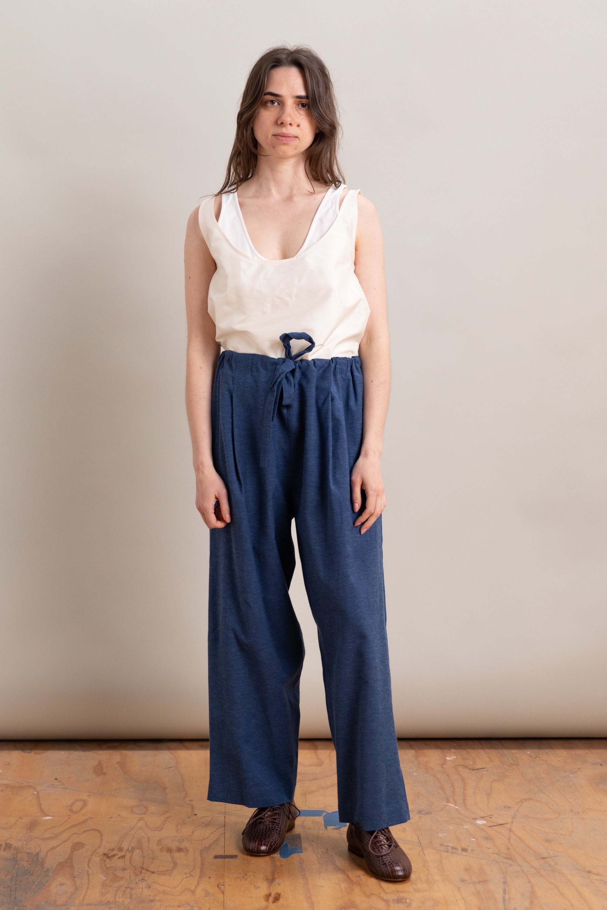 SCOOTER PANT IN YALE BLUE SUITING WOOL