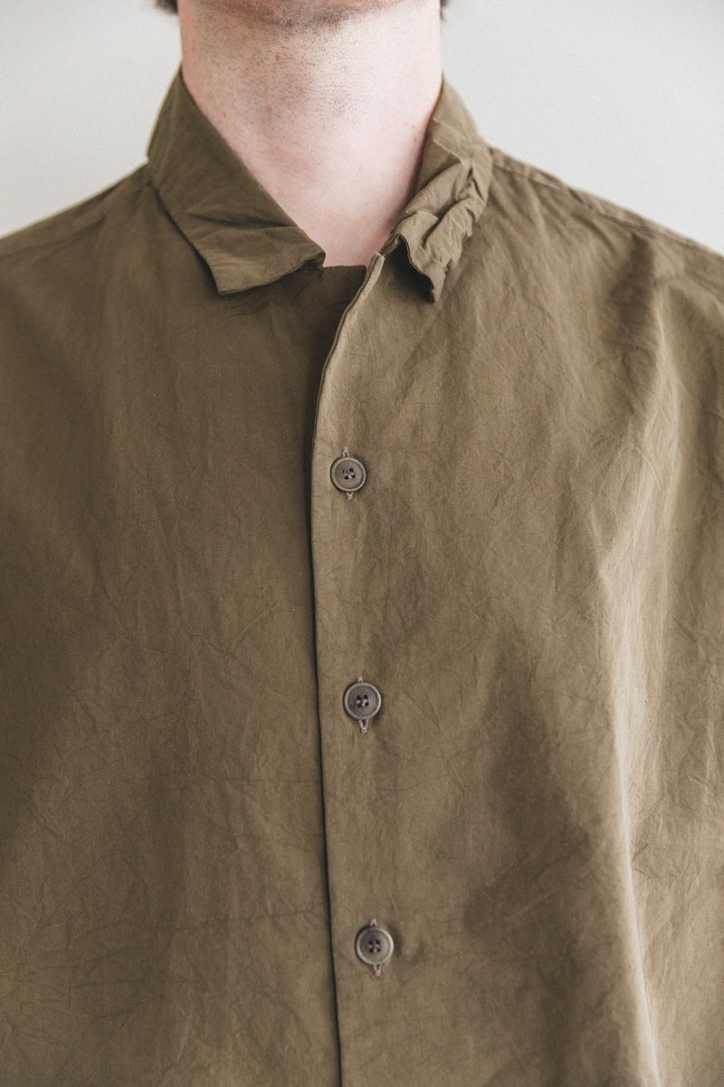 APRIL SHIRT IN LIGHT KHAKI PAPER COT