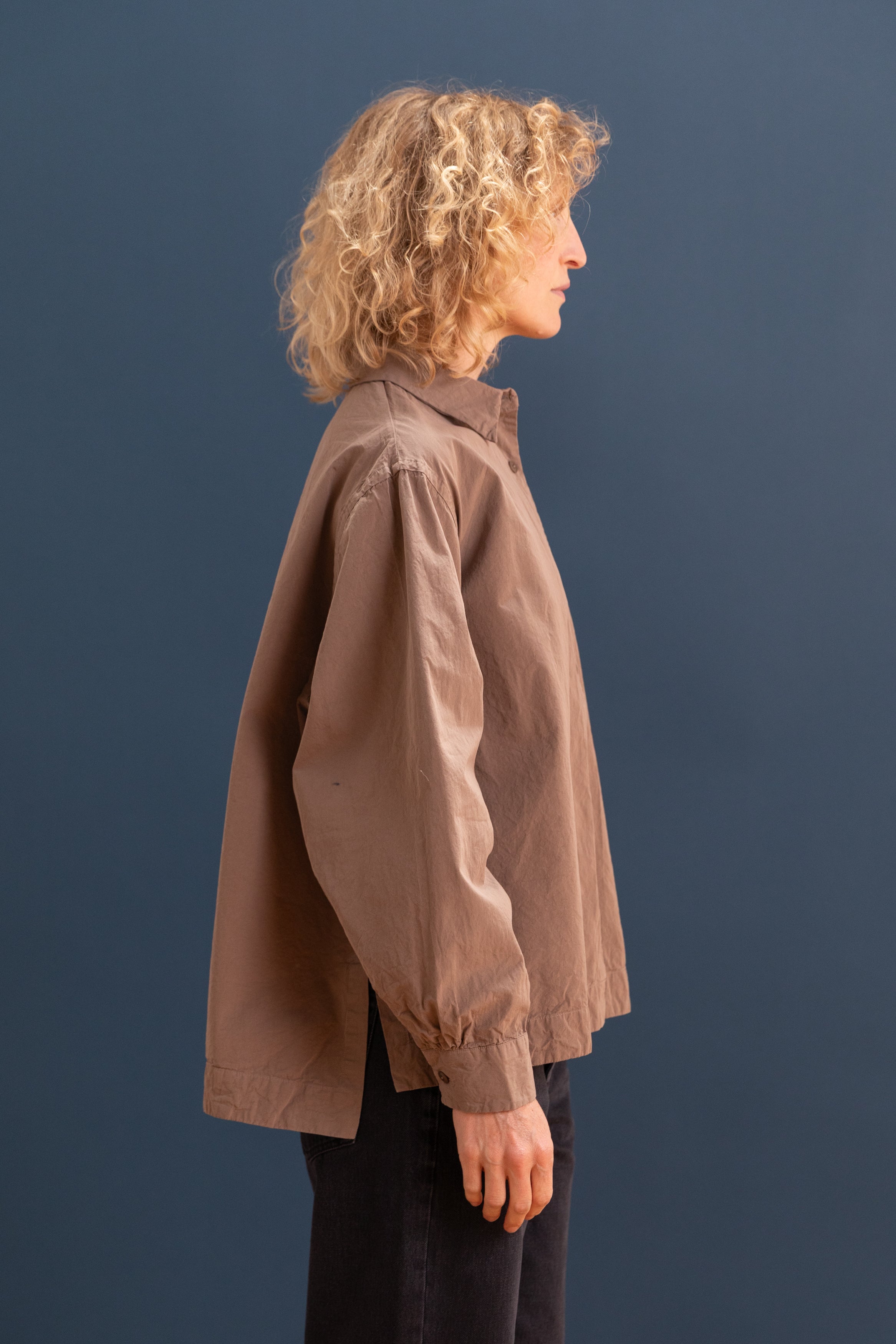 BIGGY SHIRT IN CLAY PAPER COT