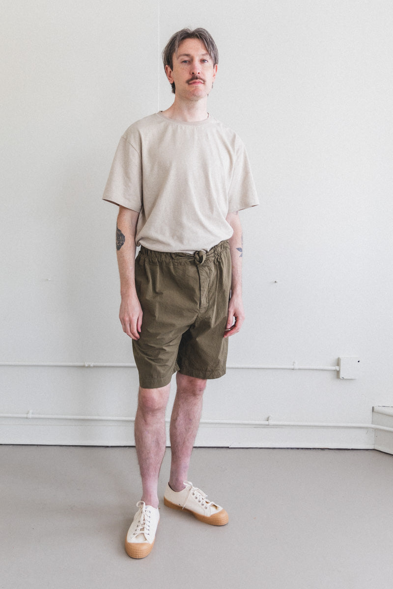 DENMARK SHORTS IN LIGHT KHAKI PAPER COT