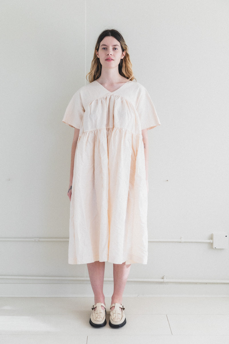 ELSA DRESS IN PEACH FINE